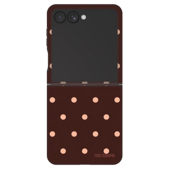 Obal pro Samsung Galaxy Z Flip7 5G - Peach Dots & Chocolate