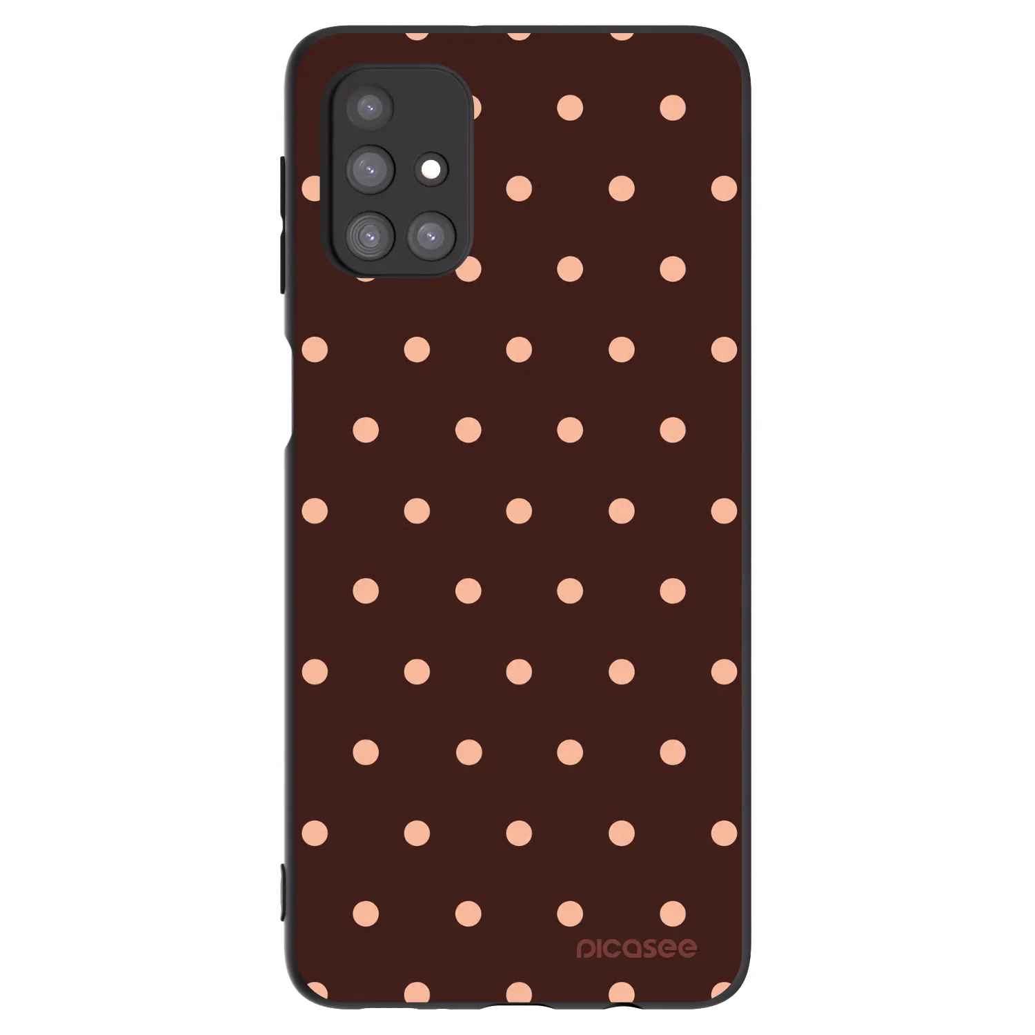 Picasee silikonový černý obal pro Samsung Galaxy M31s - Peach Dots & Chocolate