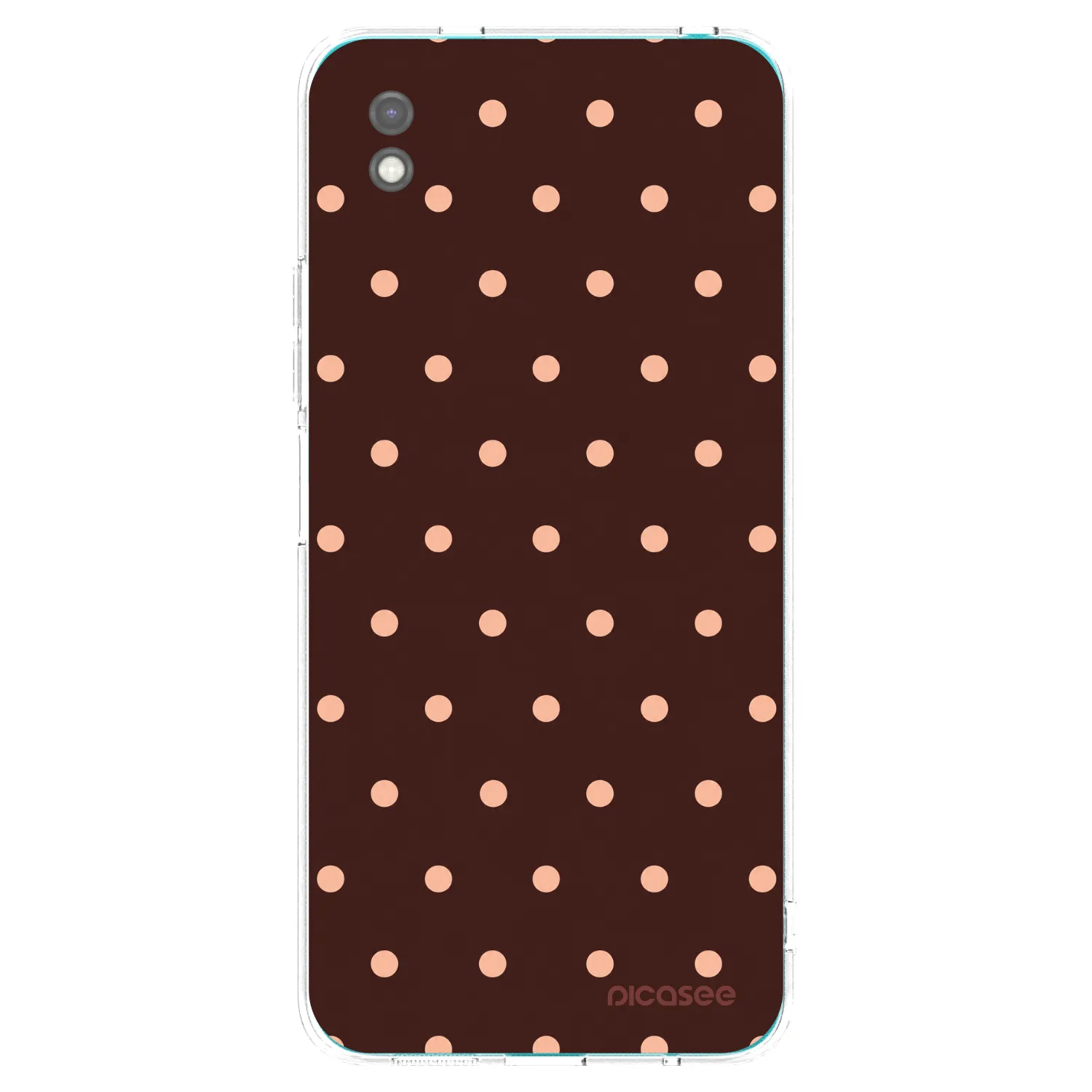 Picasee silikonový černý obal pro Xiaomi Redmi 9A - Peach Dots & Chocolate