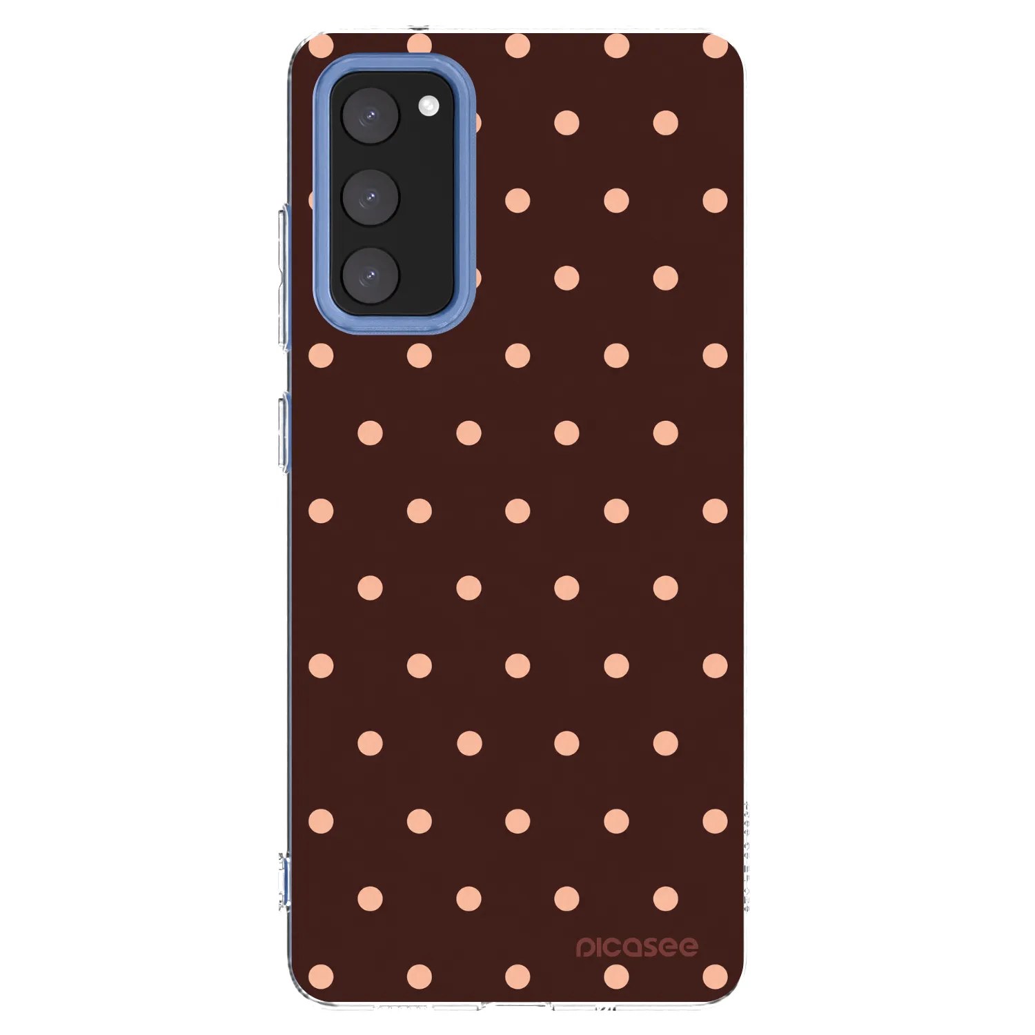 Picasee silikonový průhledný obal pro Samsung Galaxy S20 FE - Peach Dots & Chocolate