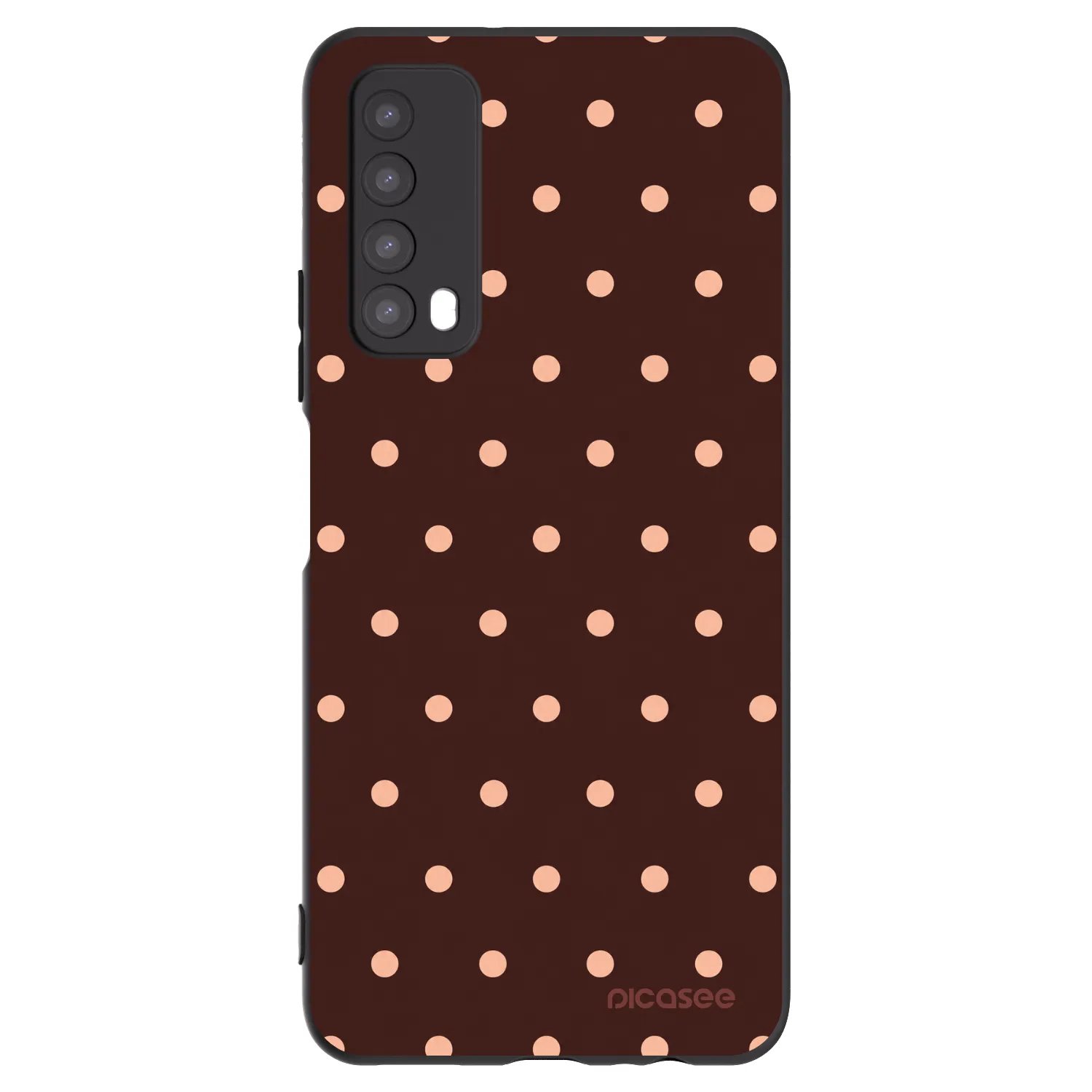 Picasee silikonový černý obal pro Huawei P Smart 2021 - Peach Dots & Chocolate