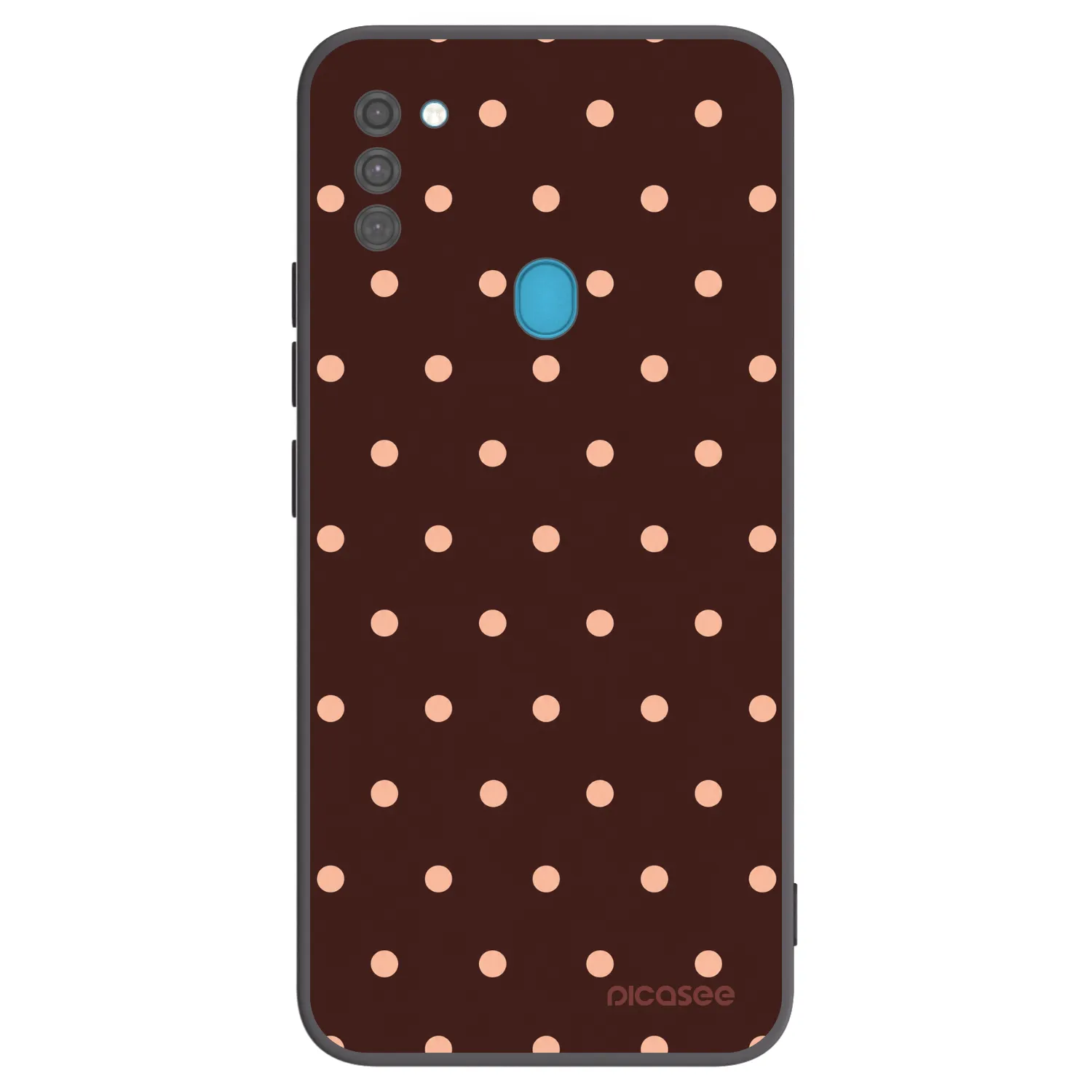Picasee silikonový černý obal pro Samsung Galaxy M11 - Peach Dots & Chocolate