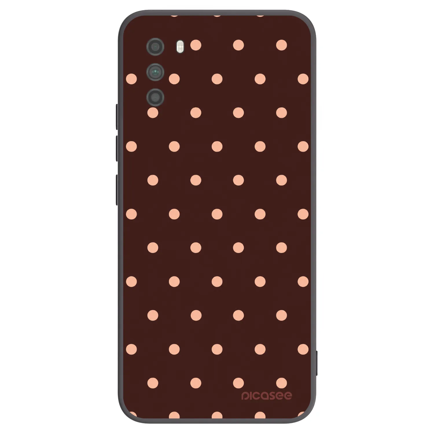 Picasee silikonový černý obal pro Xiaomi Poco M3 - Peach Dots & Chocolate