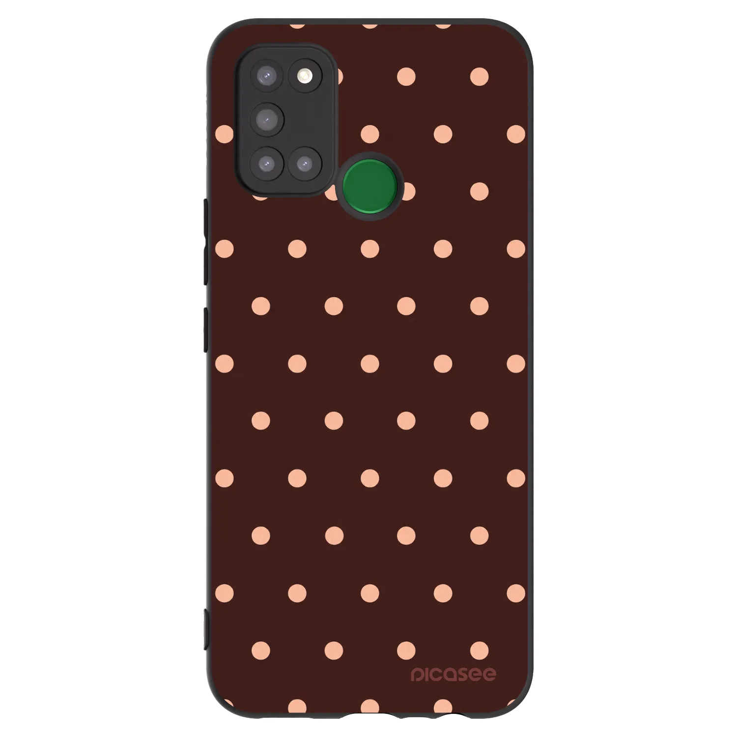 Picasee silikonový černý obal pro Realme 7i - Peach Dots & Chocolate