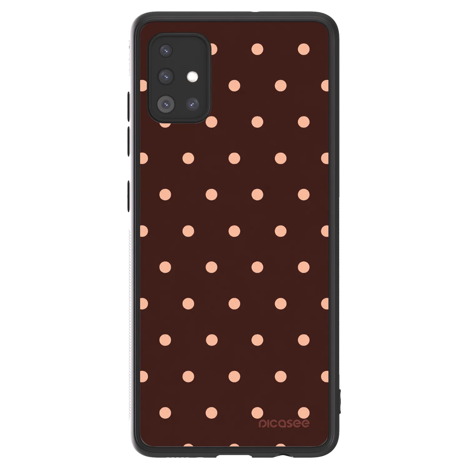 Picasee ULTIMATE CASE pro Samsung Galaxy A51 A515F - Peach Dots & Chocolate