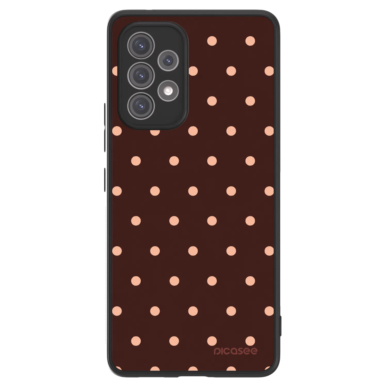 Picasee ULTIMATE CASE pro Samsung Galaxy A52 5G A525F - Peach Dots & Chocolate