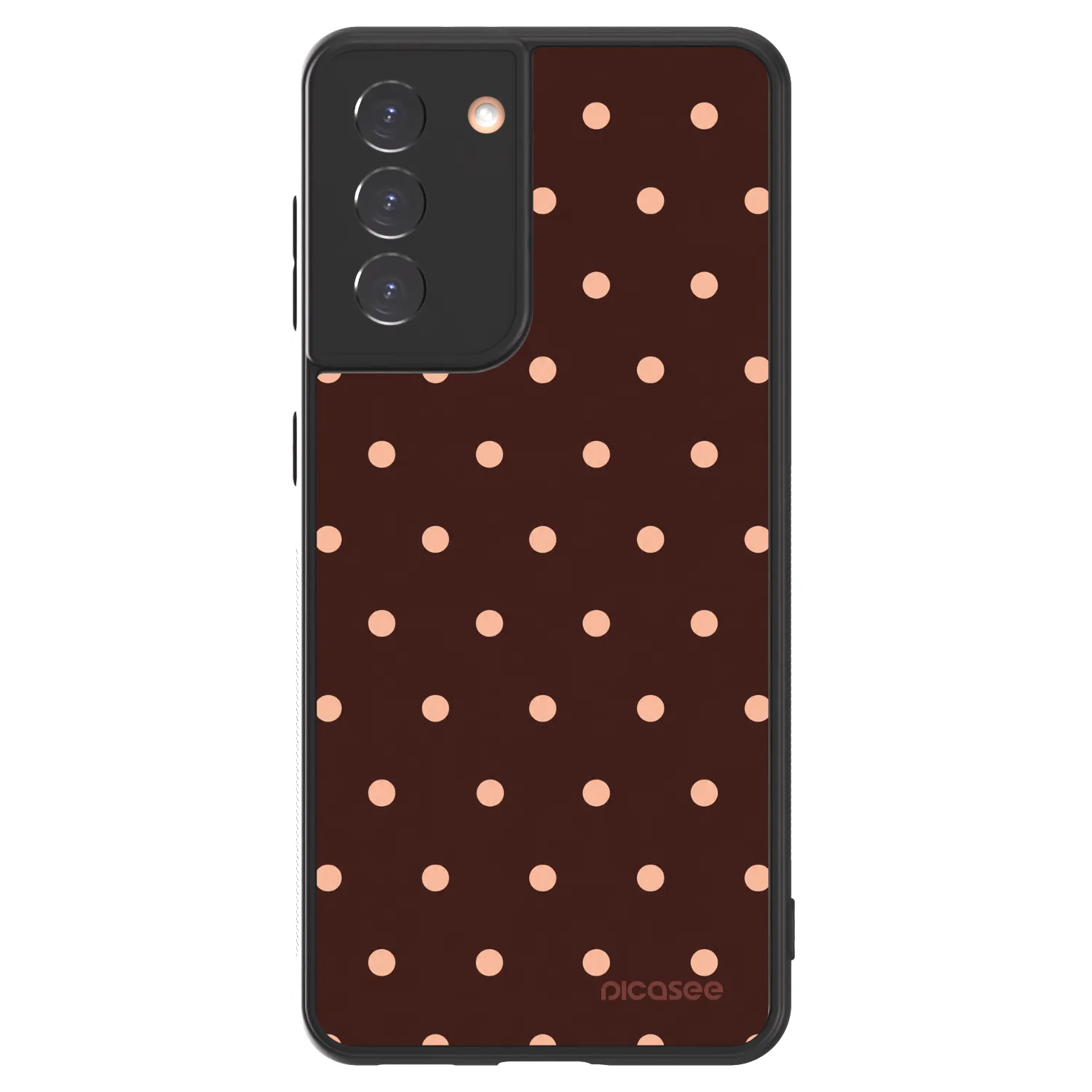 Picasee ULTIMATE CASE pro Samsung Galaxy S21 5G G991B - Peach Dots & Chocolate