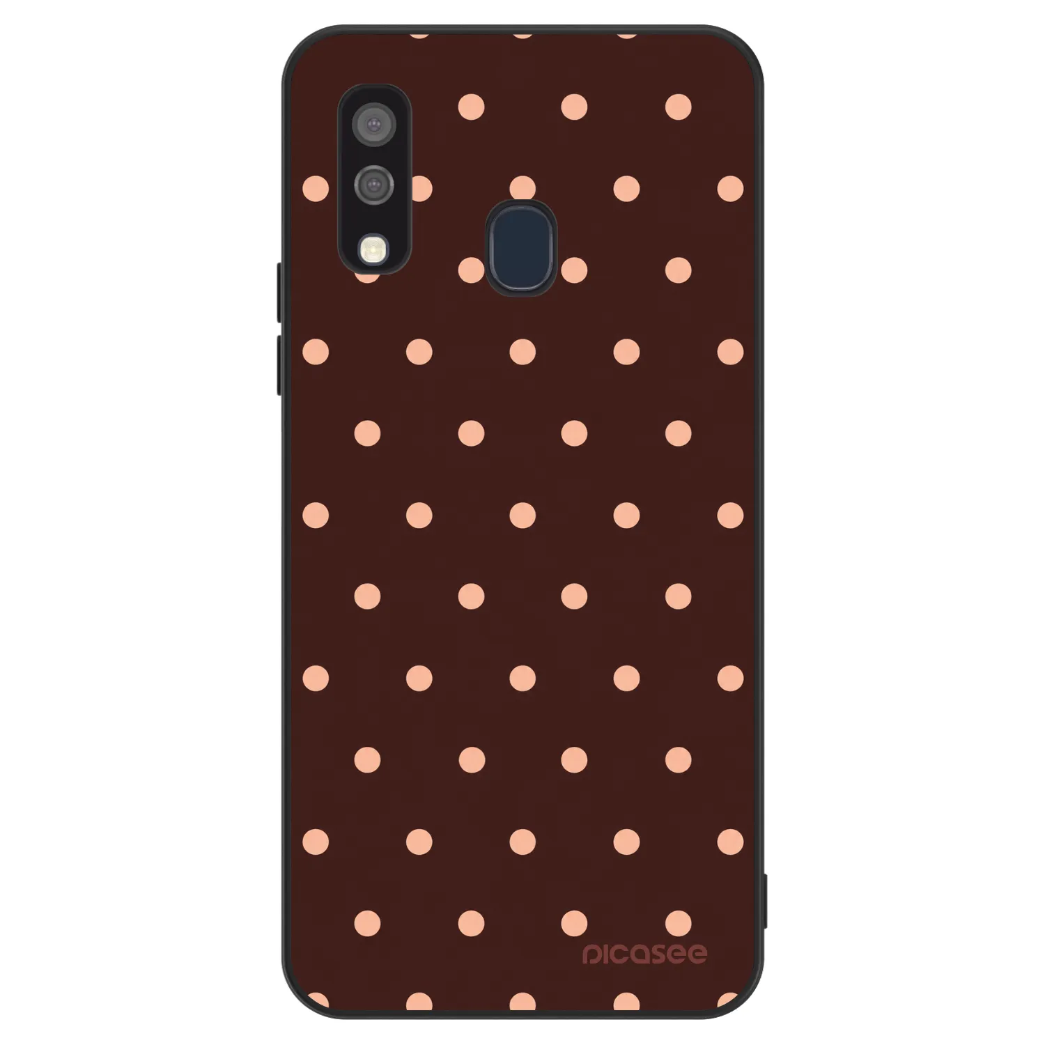 Picasee ULTIMATE CASE pro Samsung Galaxy A40 A405F - Peach Dots & Chocolate