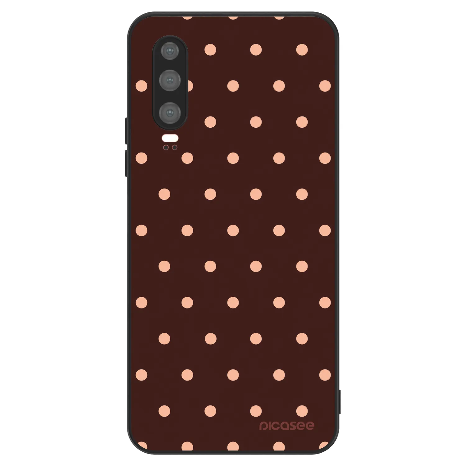 Picasee ULTIMATE CASE pro Huawei P30 - Peach Dots & Chocolate