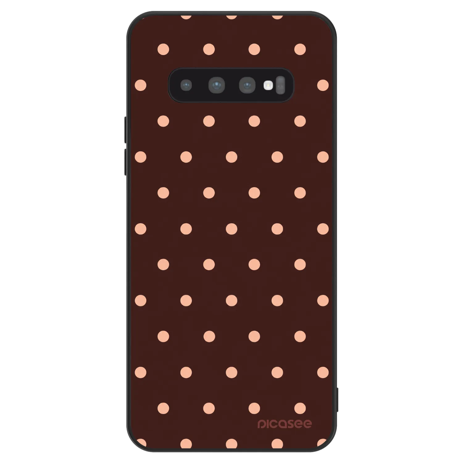 Picasee ULTIMATE CASE pro Samsung Galaxy S10 G973 - Peach Dots & Chocolate