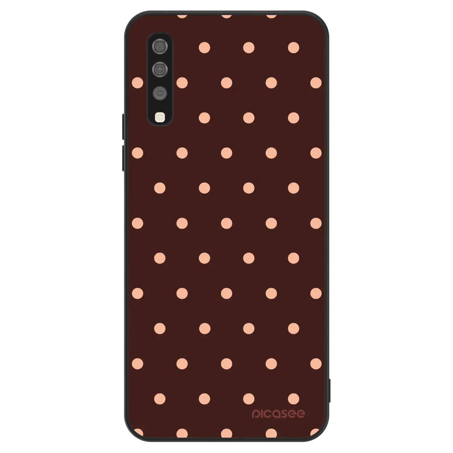 Picasee ULTIMATE CASE pro Samsung Galaxy A70 A705F - Peach Dots & Chocolate