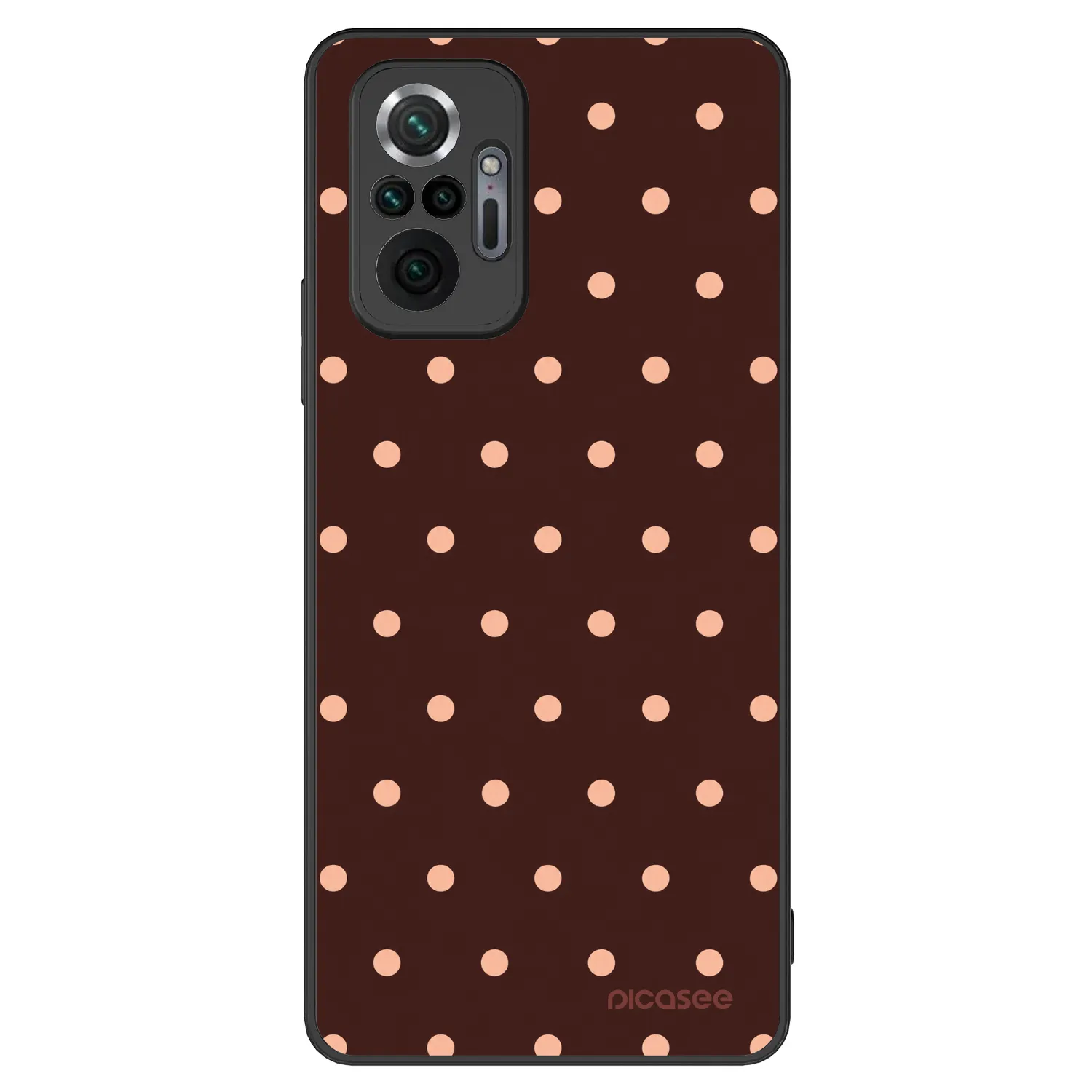 Picasee ULTIMATE CASE pro Xiaomi Redmi Note 10 Pro - Peach Dots & Chocolate