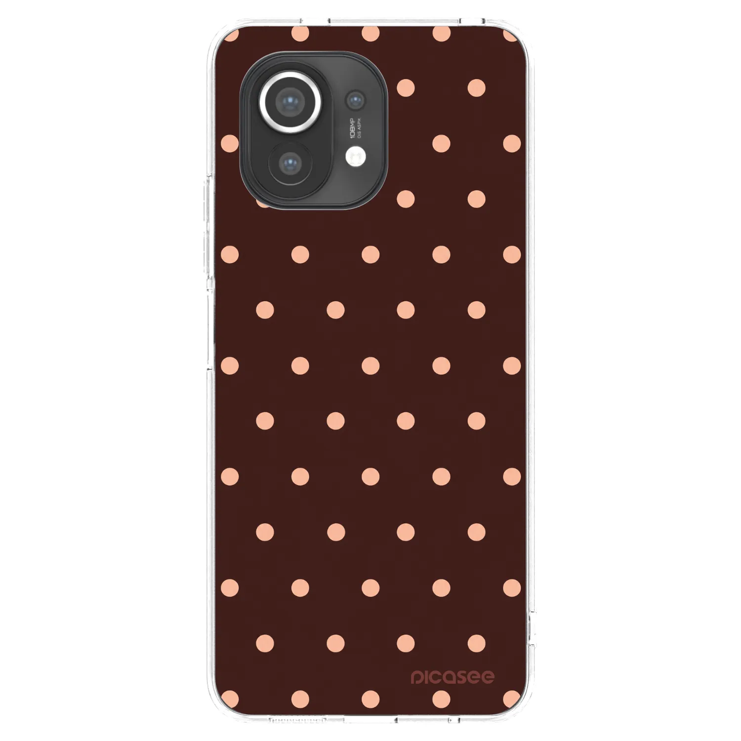 Picasee silikonový průhledný obal pro Xiaomi Mi 11 - Peach Dots & Chocolate