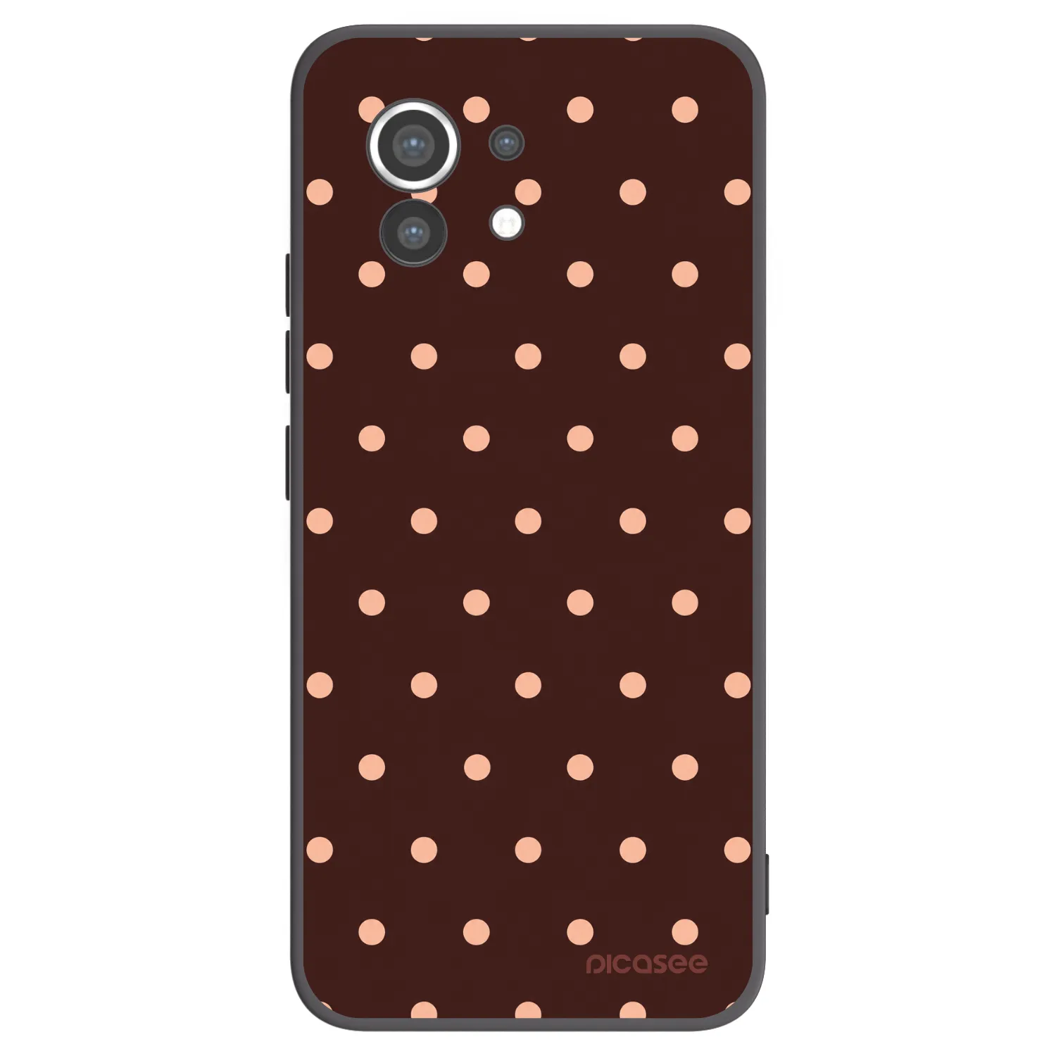 Picasee silikonový černý obal pro Xiaomi Mi 11 - Peach Dots & Chocolate
