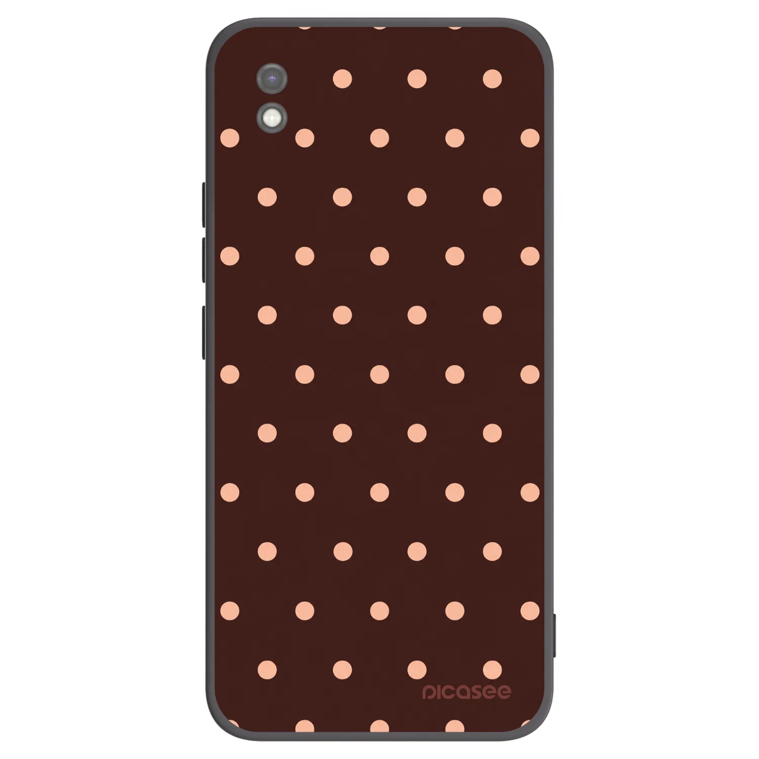 Picasee silikonový černý obal pro Xiaomi Redmi 9AT - Peach Dots & Chocolate