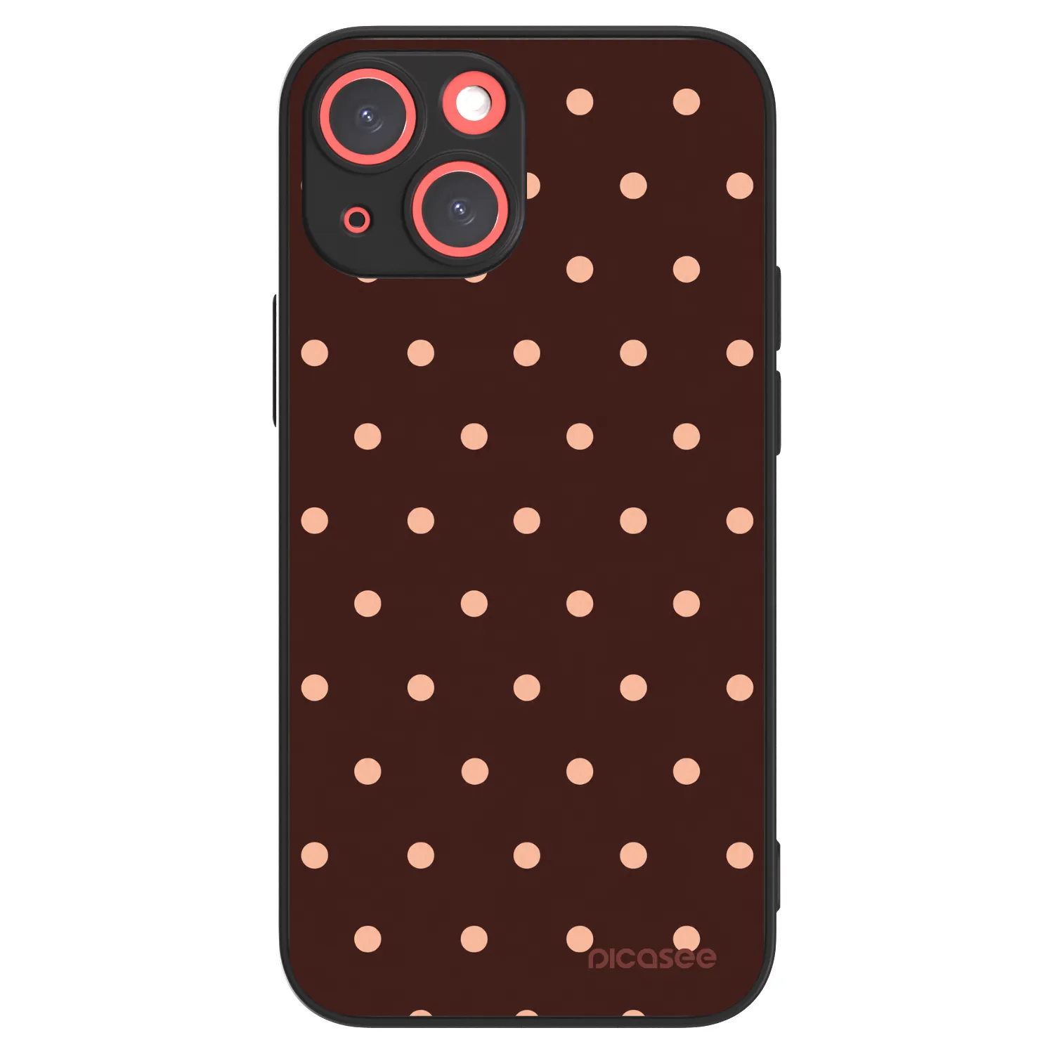 Picasee ULTIMATE CASE pro Apple iPhone 13 mini - Peach Dots & Chocolate