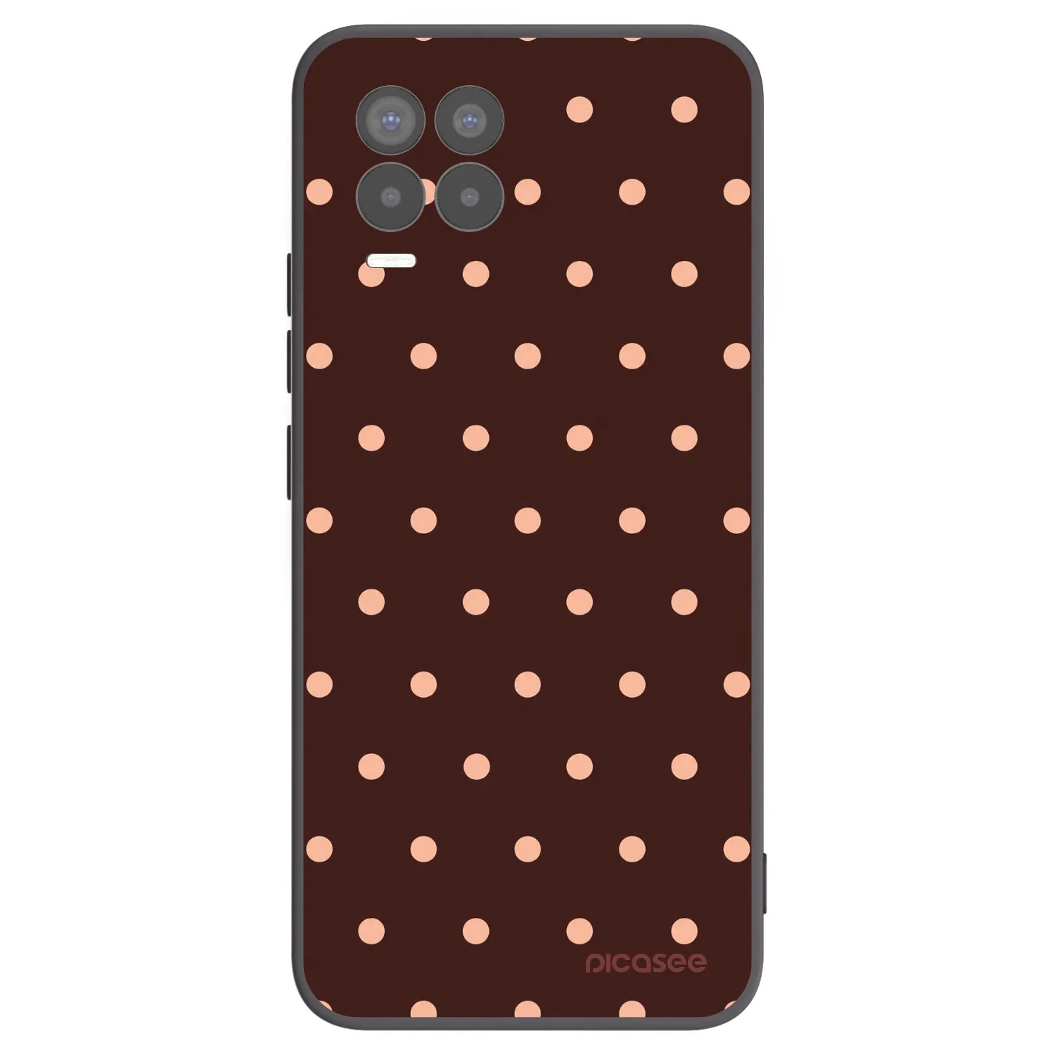 Picasee silikonový černý obal pro Realme 8 Pro - Peach Dots & Chocolate