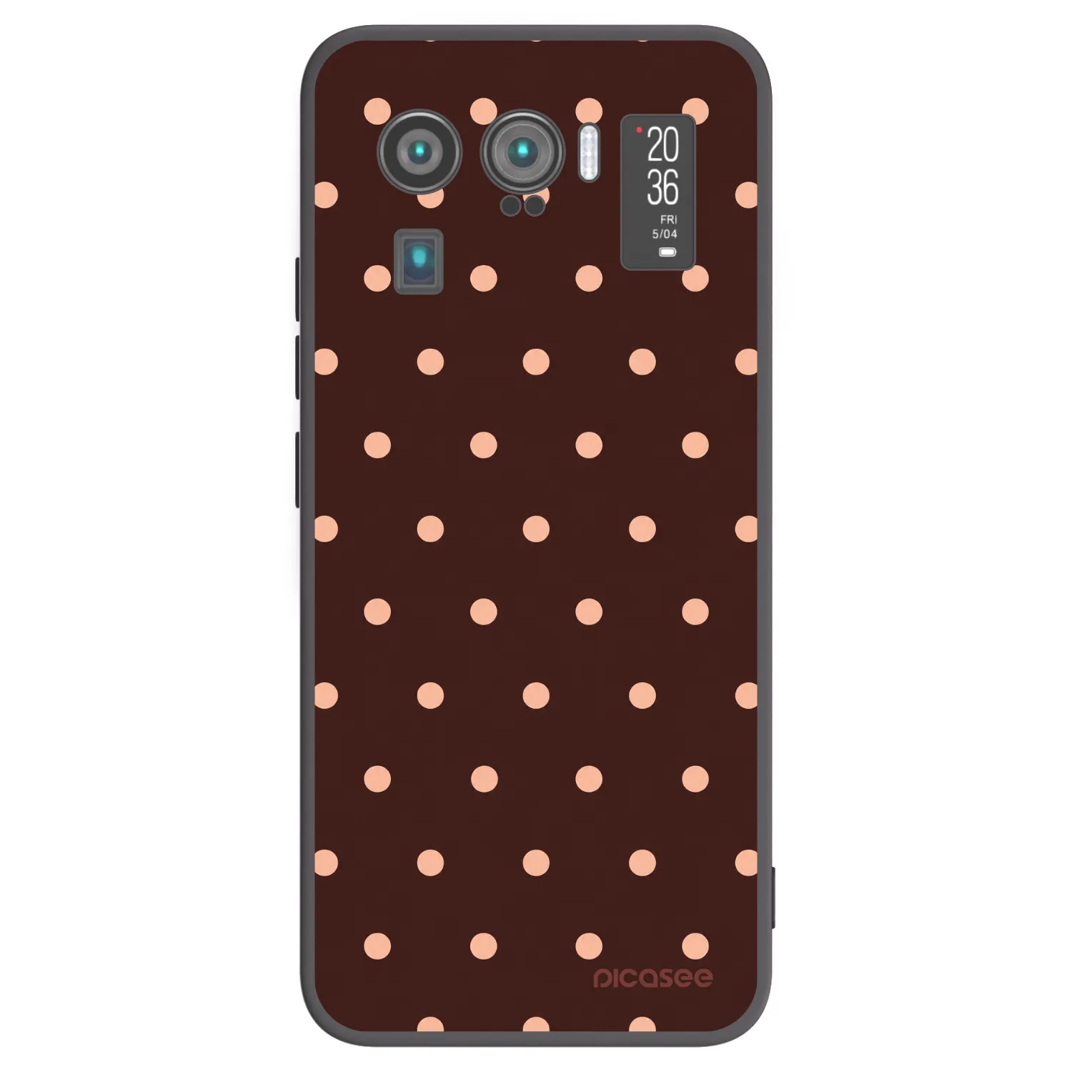 Picasee silikonový černý obal pro Xiaomi Mi 11 Ultra - Peach Dots & Chocolate