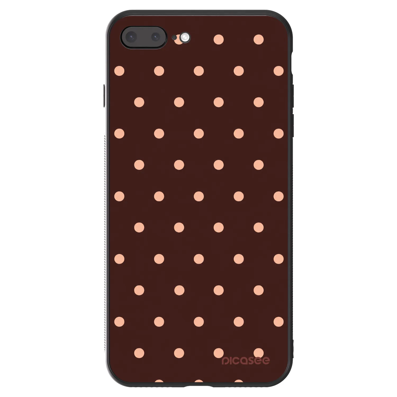 Picasee ULTIMATE CASE pro Apple iPhone 8 Plus - Peach Dots & Chocolate
