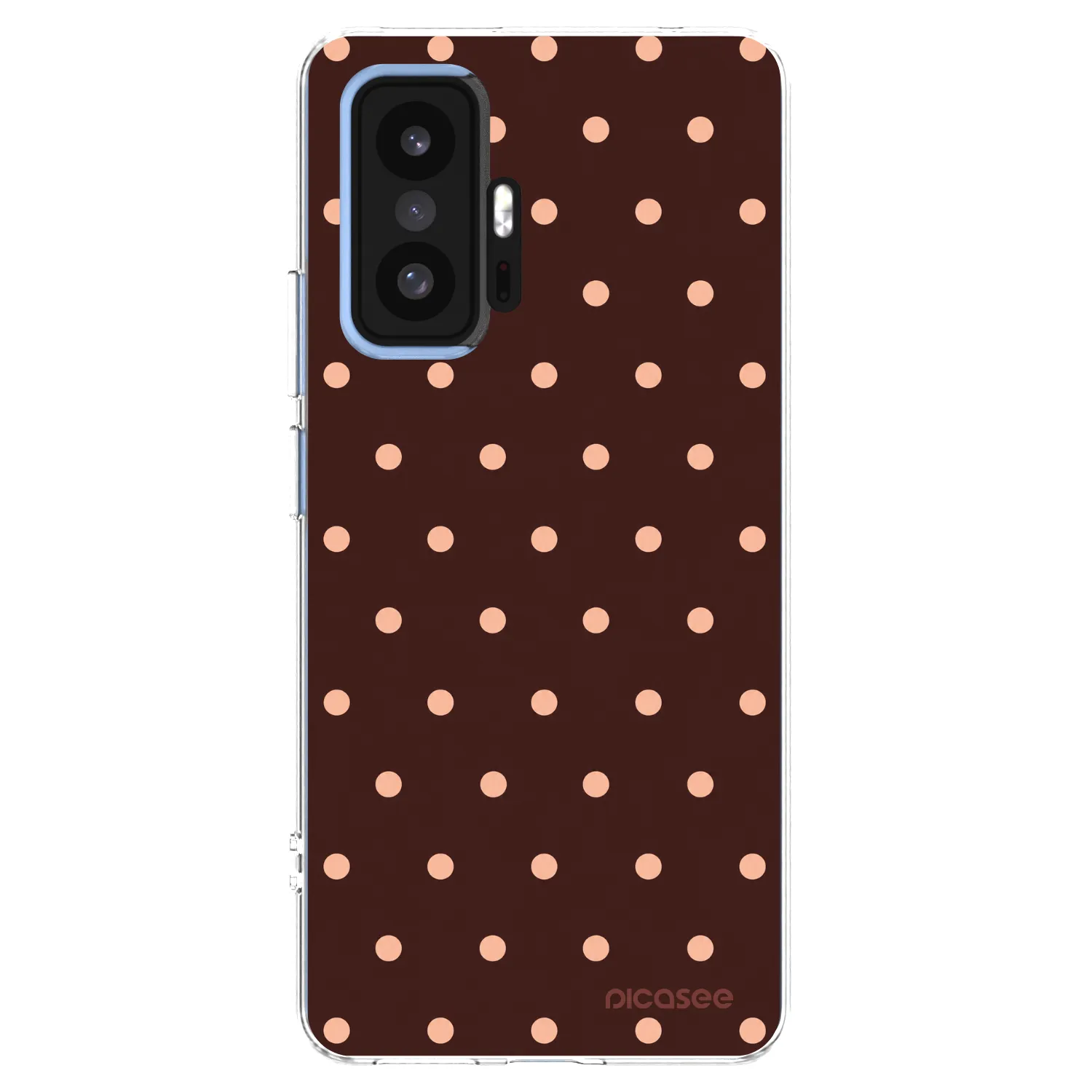 Picasee silikonový průhledný obal pro Xiaomi 11T - Peach Dots & Chocolate