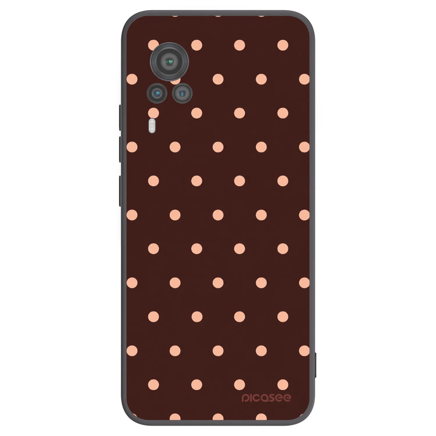 Picasee silikonový černý obal pro Vivo X60 Pro 5G - Peach Dots & Chocolate