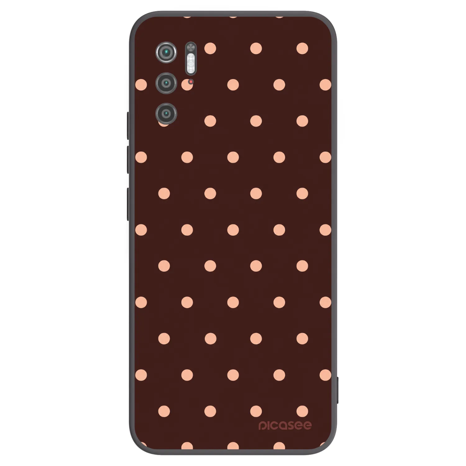Picasee silikonový černý obal pro Xiaomi Poco M3 Pro 5G - Peach Dots & Chocolate