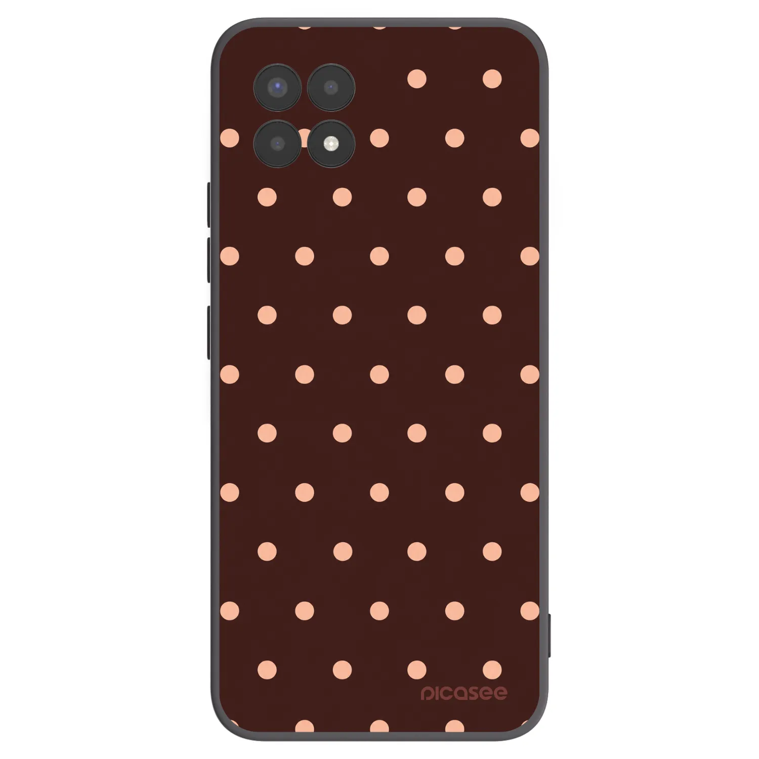 Picasee silikonový černý obal pro Realme 8i - Peach Dots & Chocolate