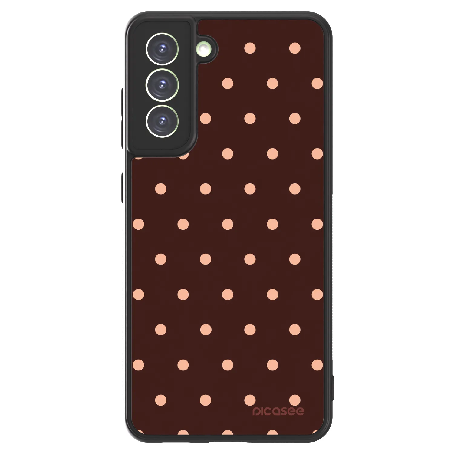 Picasee ULTIMATE CASE pro Samsung Galaxy S21 FE 5G - Peach Dots & Chocolate