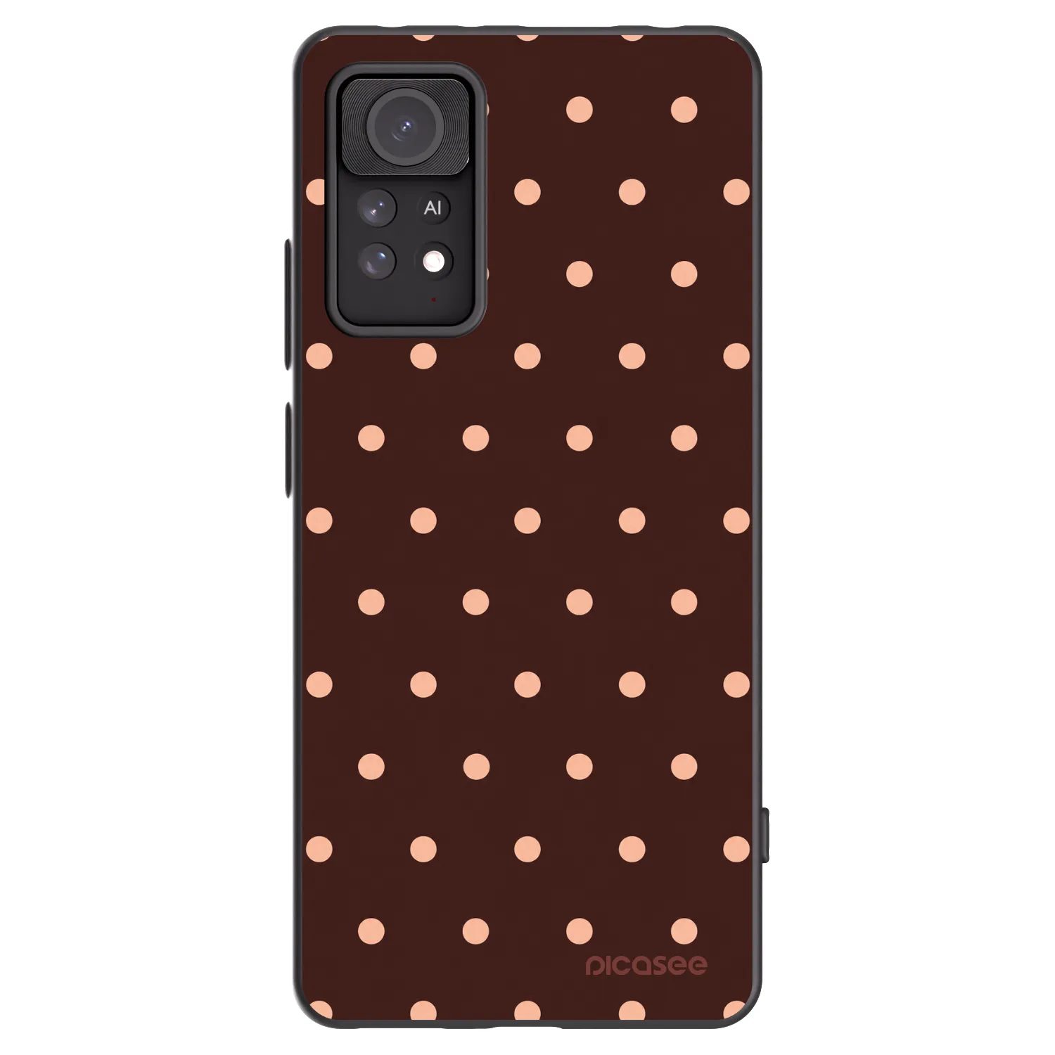 Picasee silikonový černý obal pro Xiaomi Redmi Note 11 Pro - Peach Dots & Chocolate
