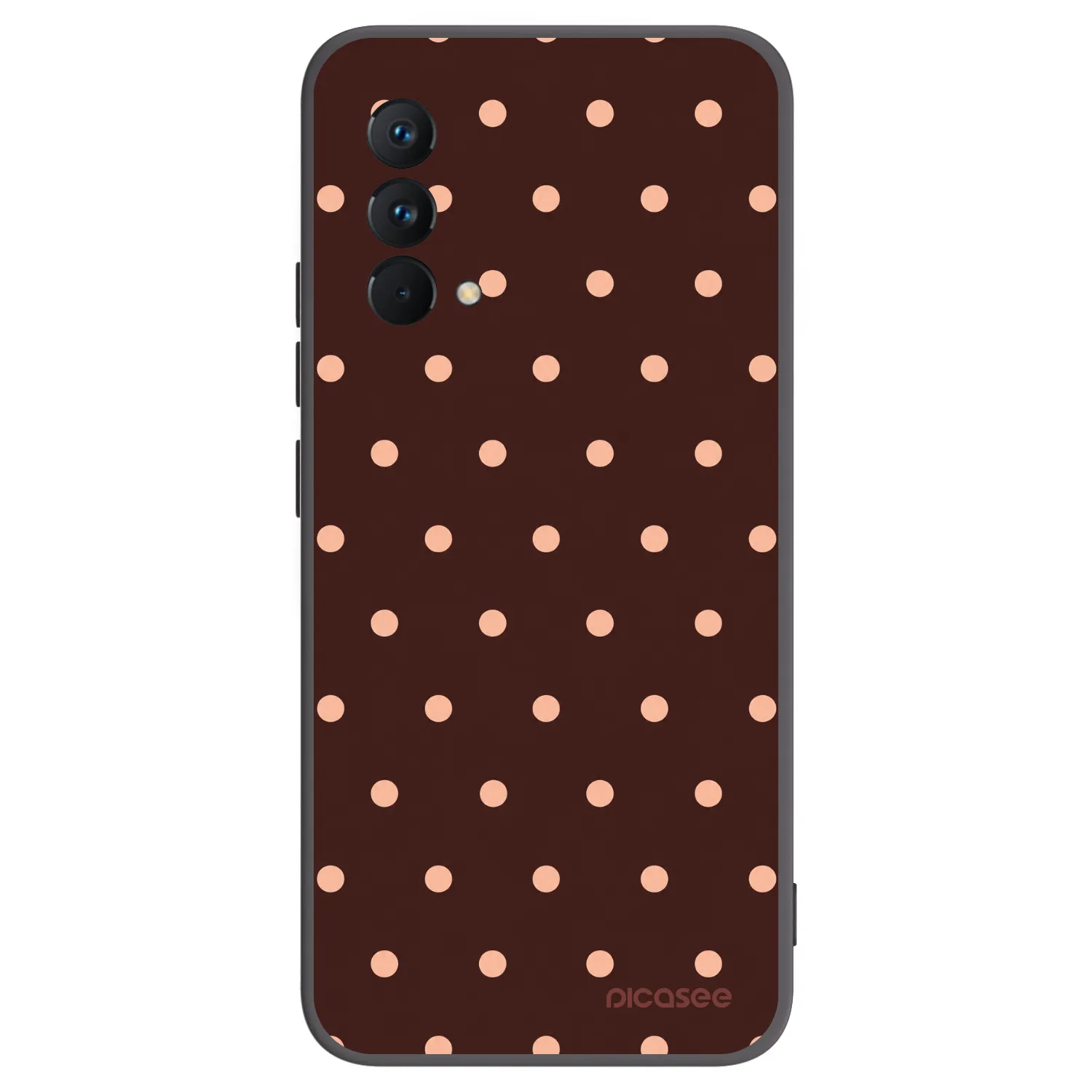 Picasee silikonový černý obal pro Realme GT Master Edition 5G - Peach Dots & Chocolate