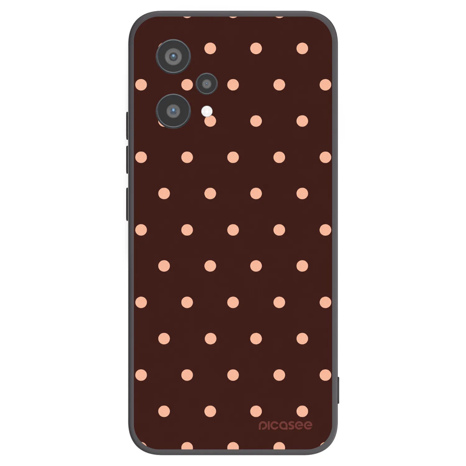 Picasee silikonový černý obal pro Realme 9 Pro 5G - Peach Dots & Chocolate
