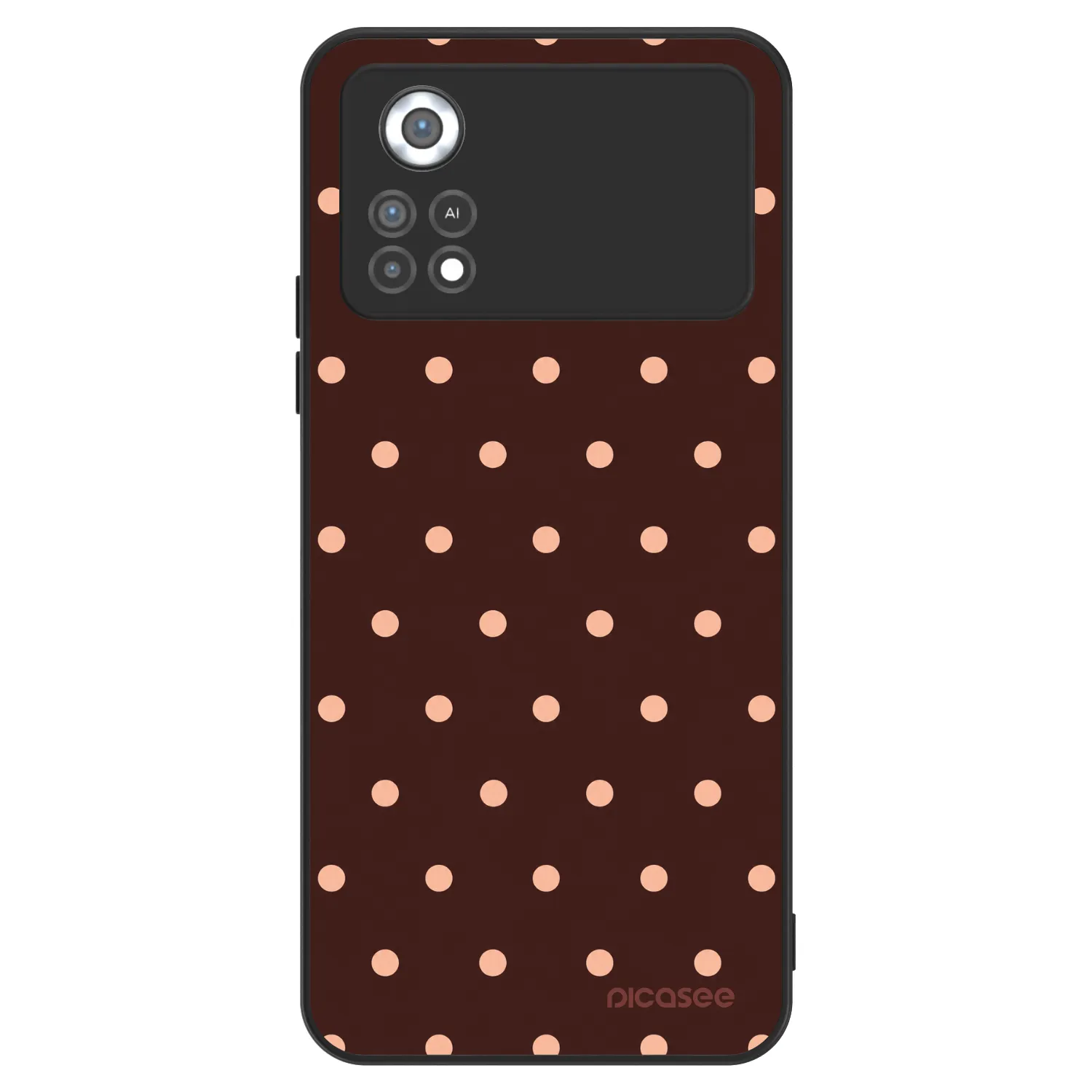 Picasee ULTIMATE CASE pro Xiaomi Poco X4 Pro 5G - Peach Dots & Chocolate