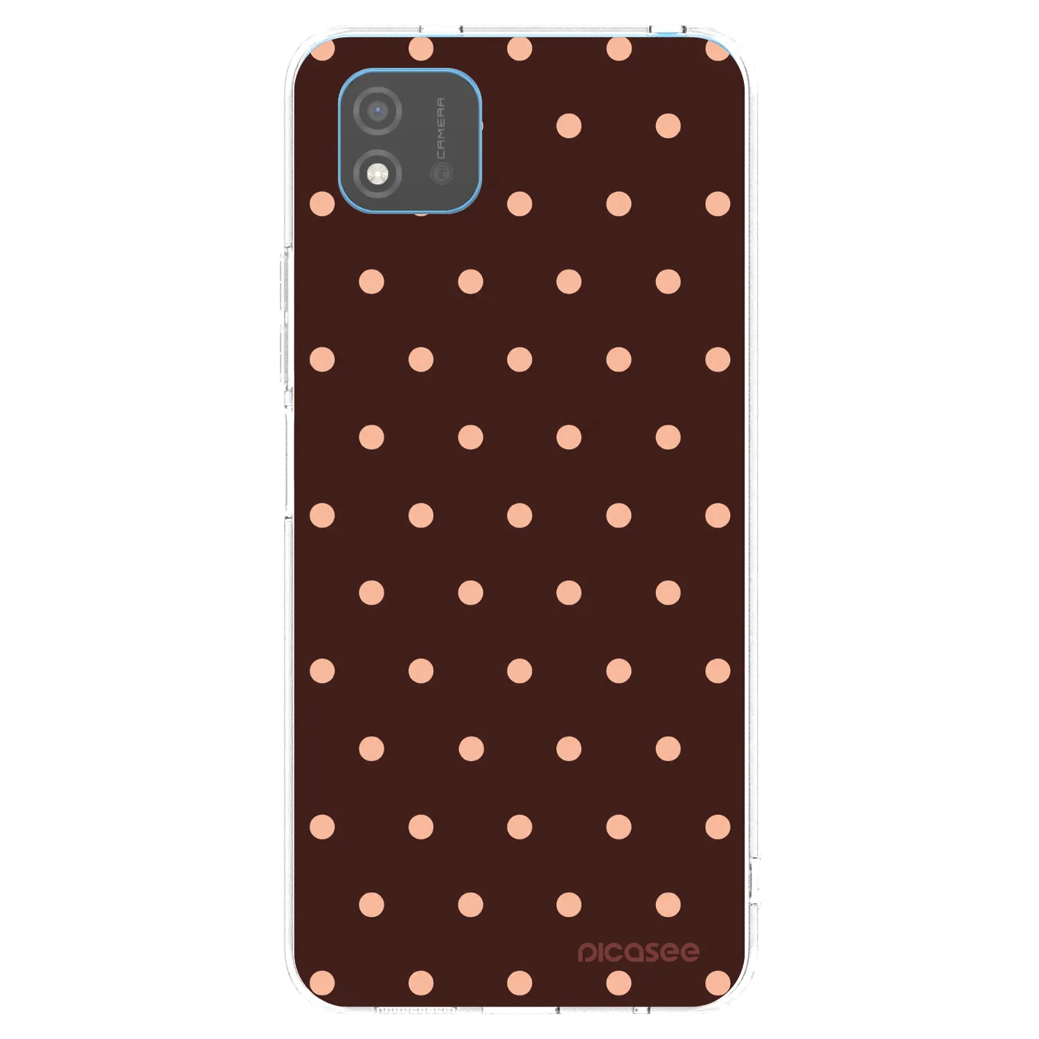 Picasee silikonový průhledný obal pro Realme C11 (2021) - Peach Dots & Chocolate
