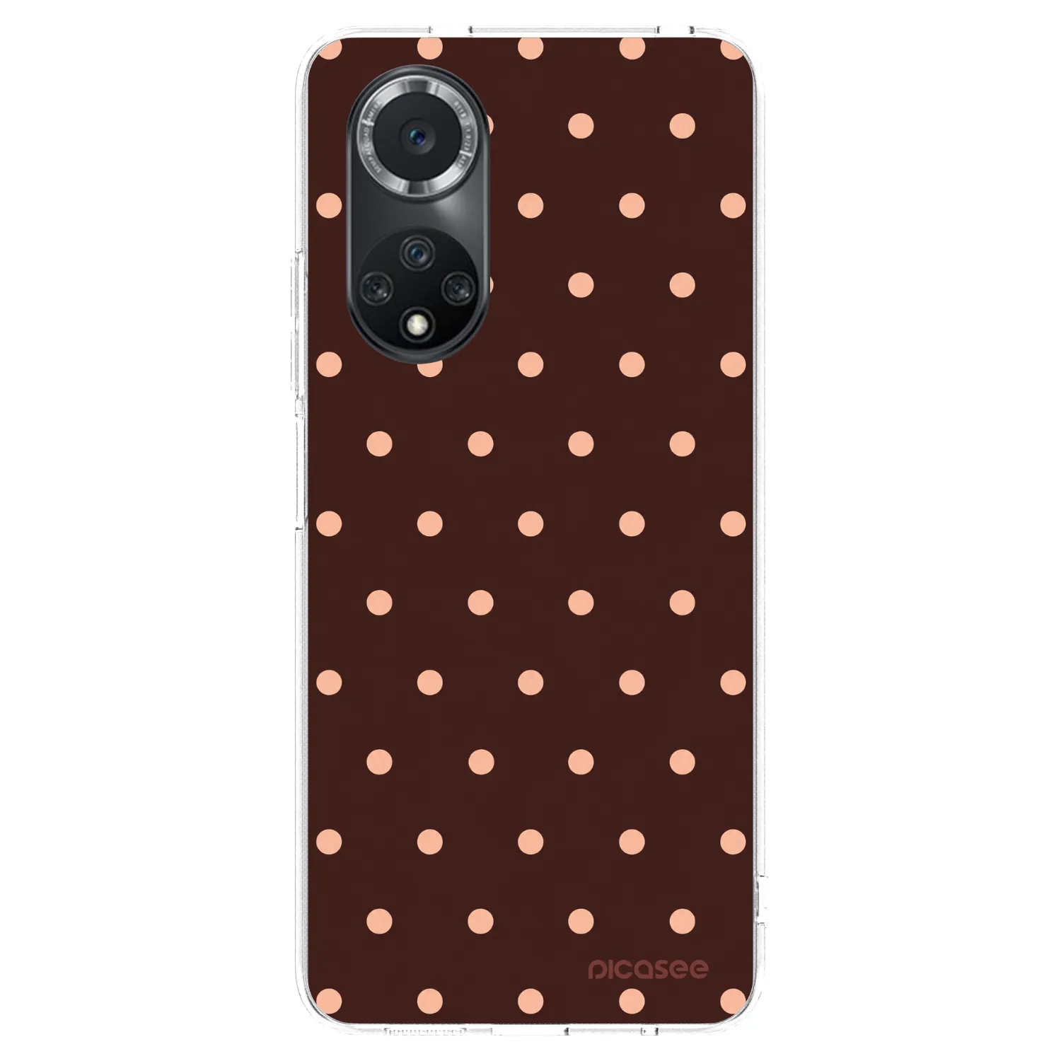 Picasee silikonový průhledný obal pro Huawei Nova 9 SE - Peach Dots & Chocolate