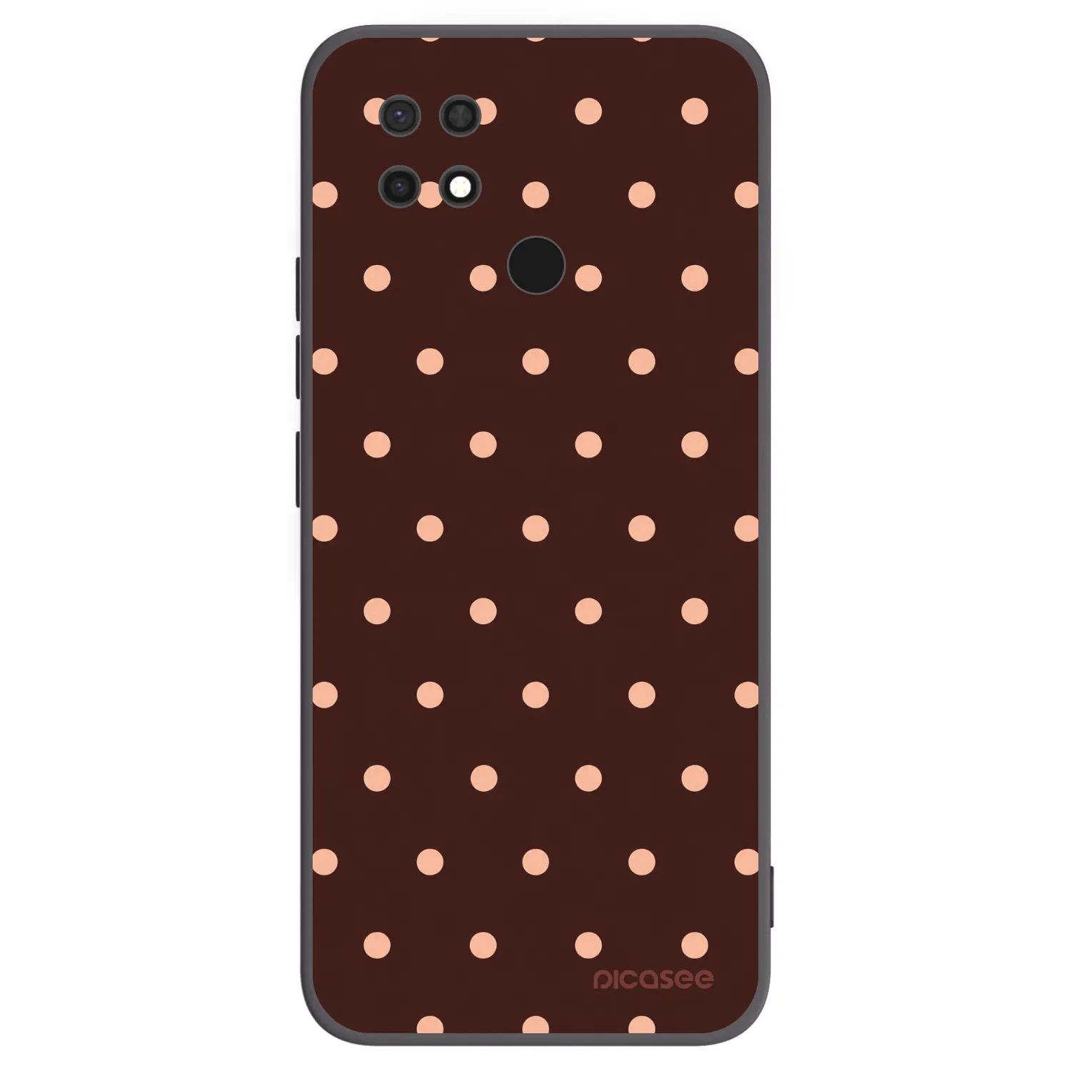 Picasee silikonový černý obal pro Xiaomi Redmi 10C - Peach Dots & Chocolate