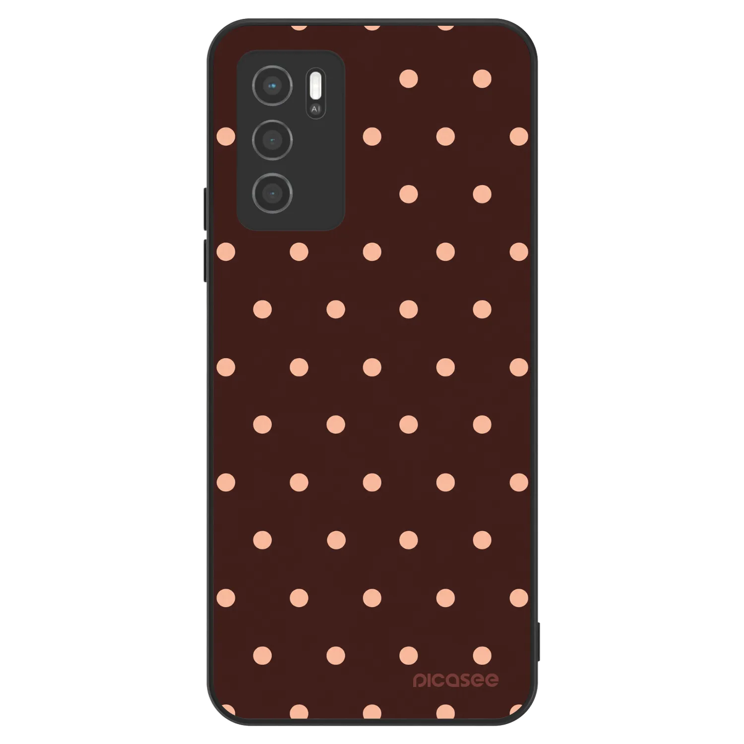 Picasee ULTIMATE CASE pro OPPO A16s - Peach Dots & Chocolate