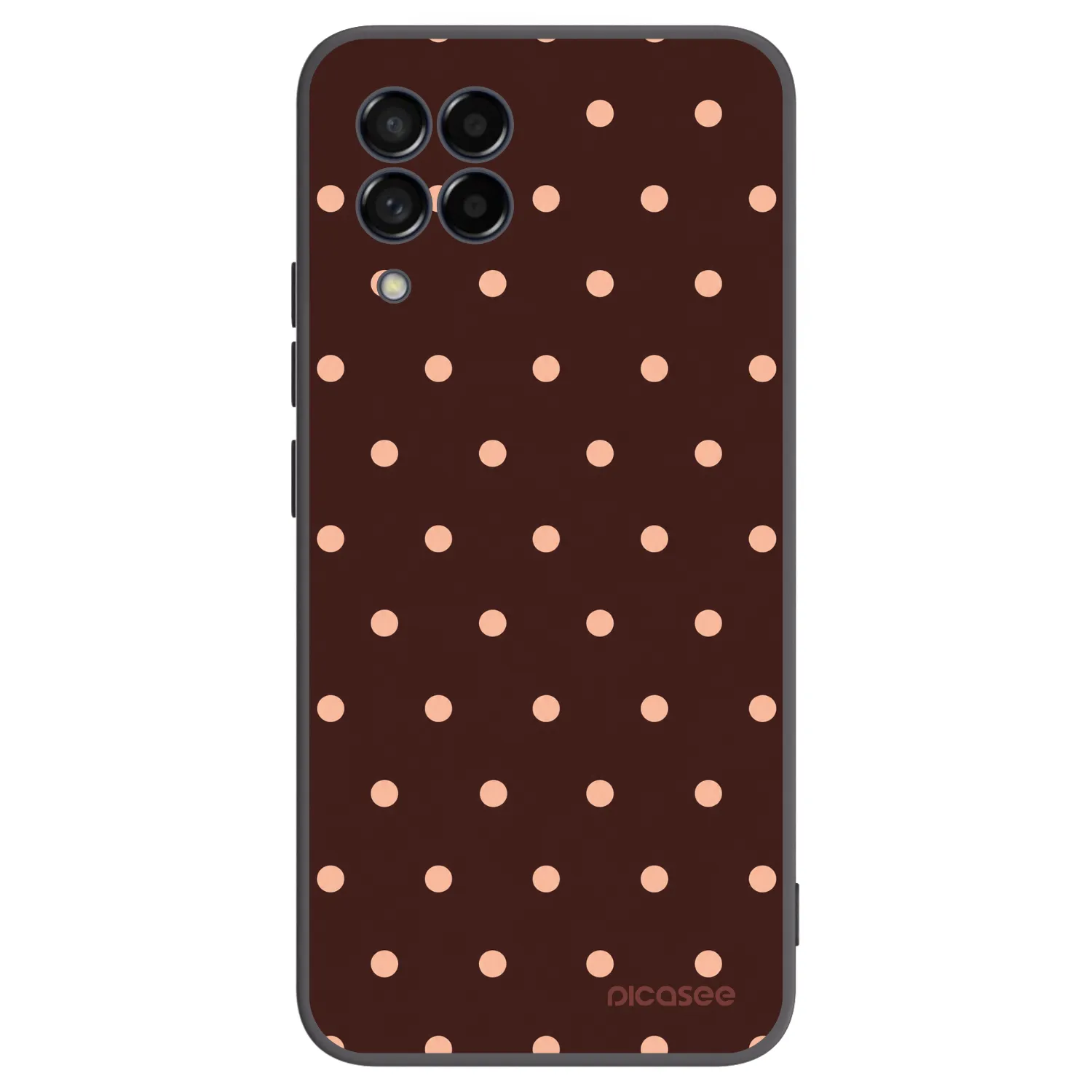 Picasee silikonový černý obal pro Samsung Galaxy M53 5G - Peach Dots & Chocolate