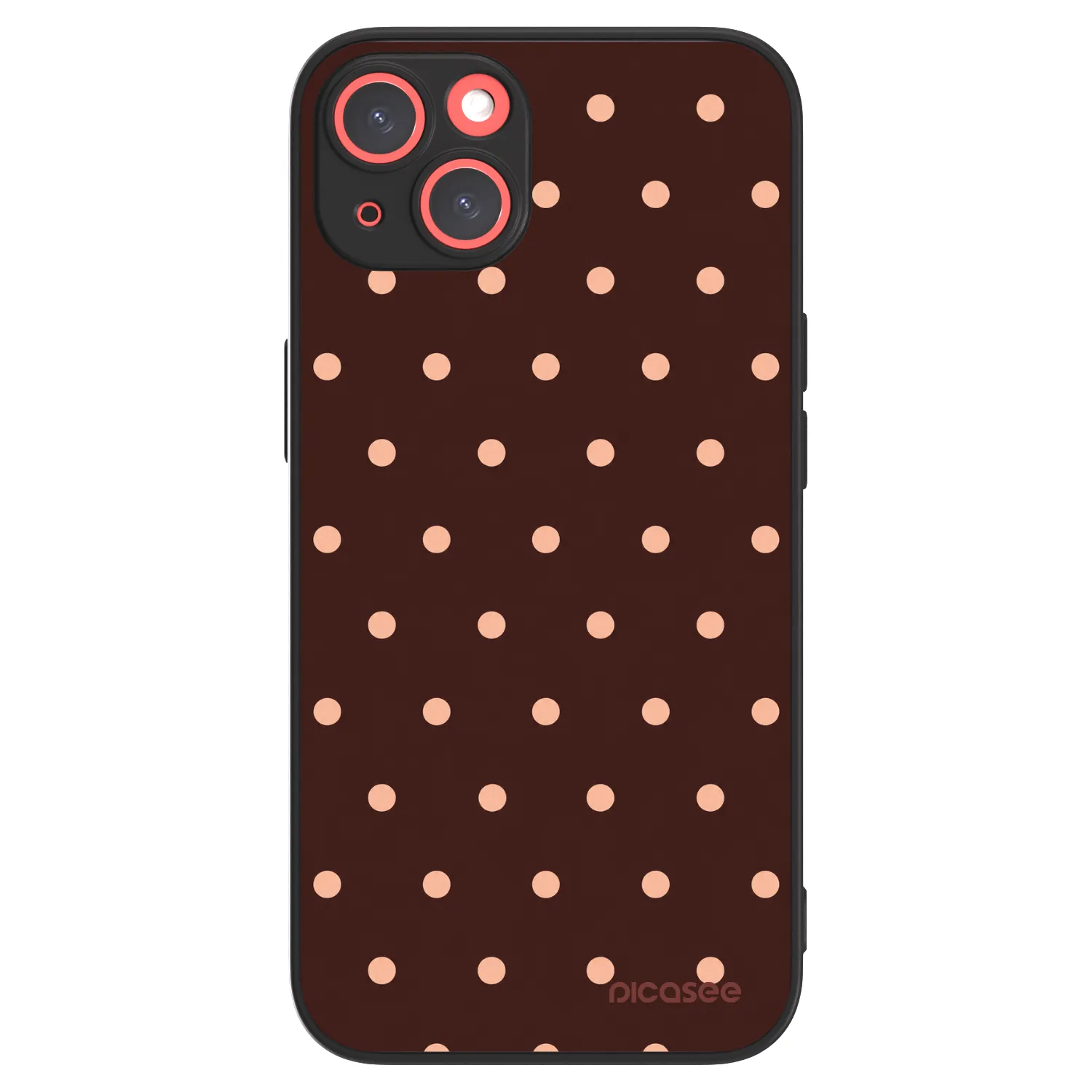 Picasee ULTIMATE CASE MagSafe pro Apple iPhone 13 - Peach Dots & Chocolate