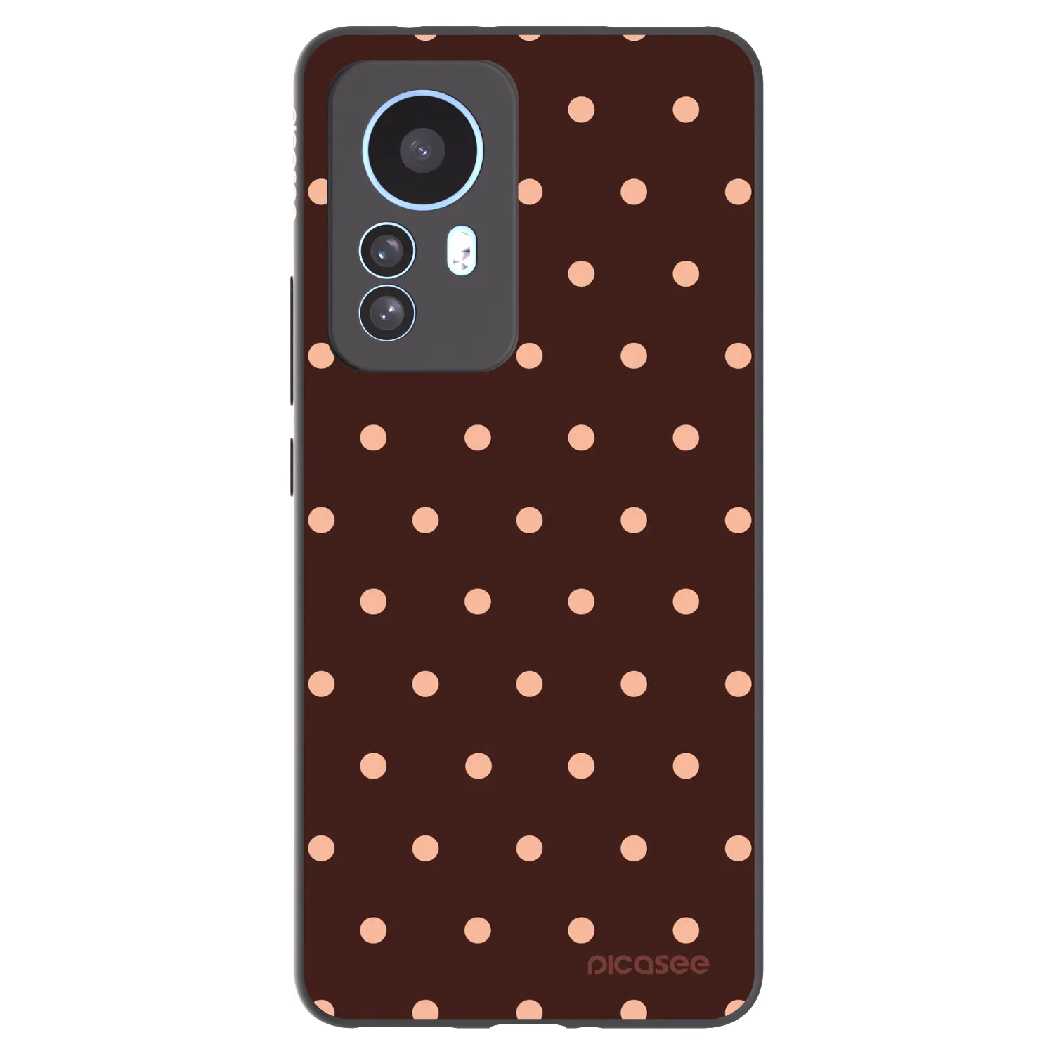 Picasee silikonový černý obal pro Xiaomi 12T - Peach Dots & Chocolate