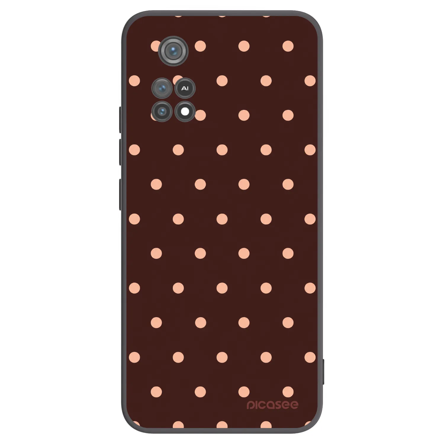 Picasee silikonový černý obal pro Xiaomi Poco M4 Pro - Peach Dots & Chocolate