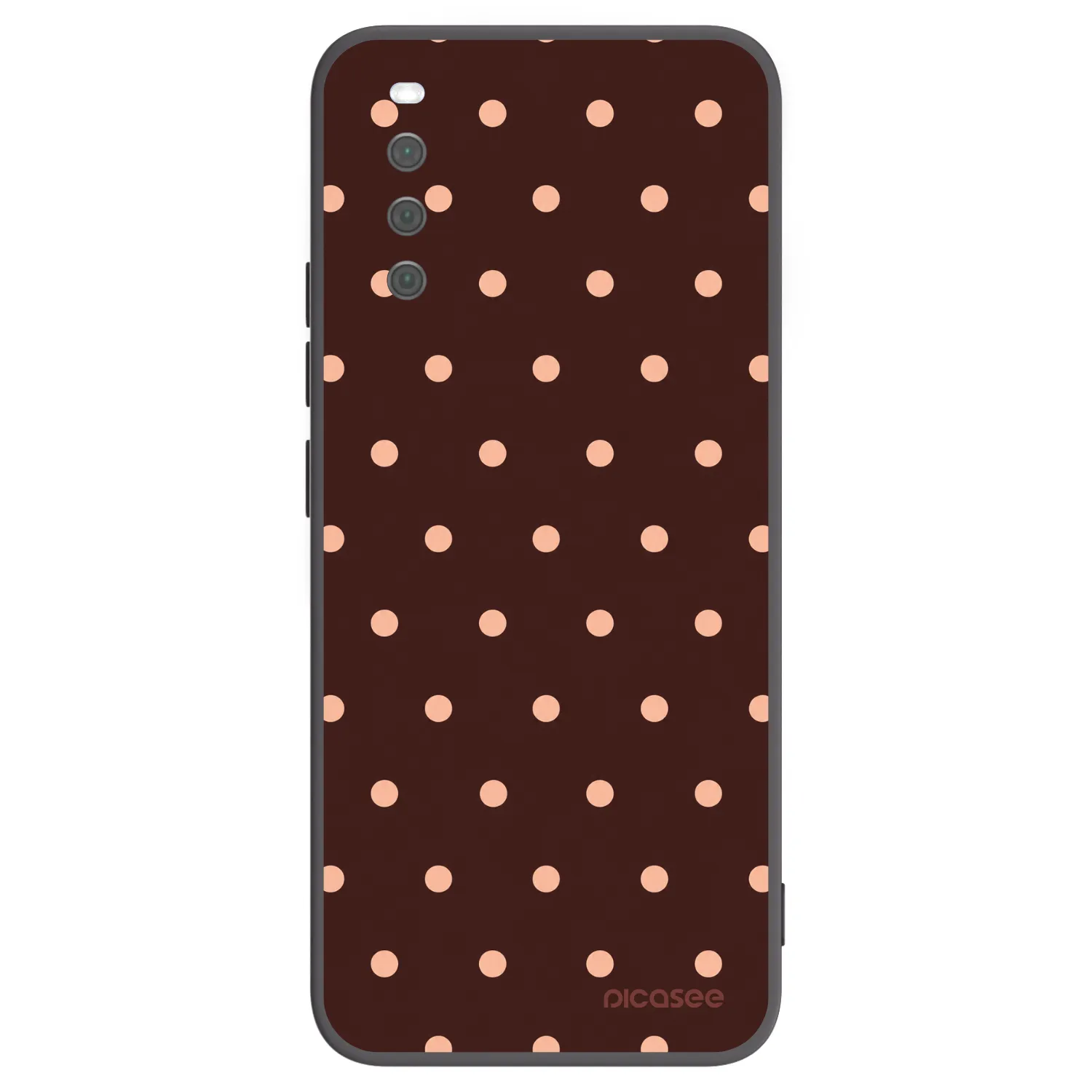 Picasee silikonový černý obal pro Sony Xperia 10 III - Peach Dots & Chocolate