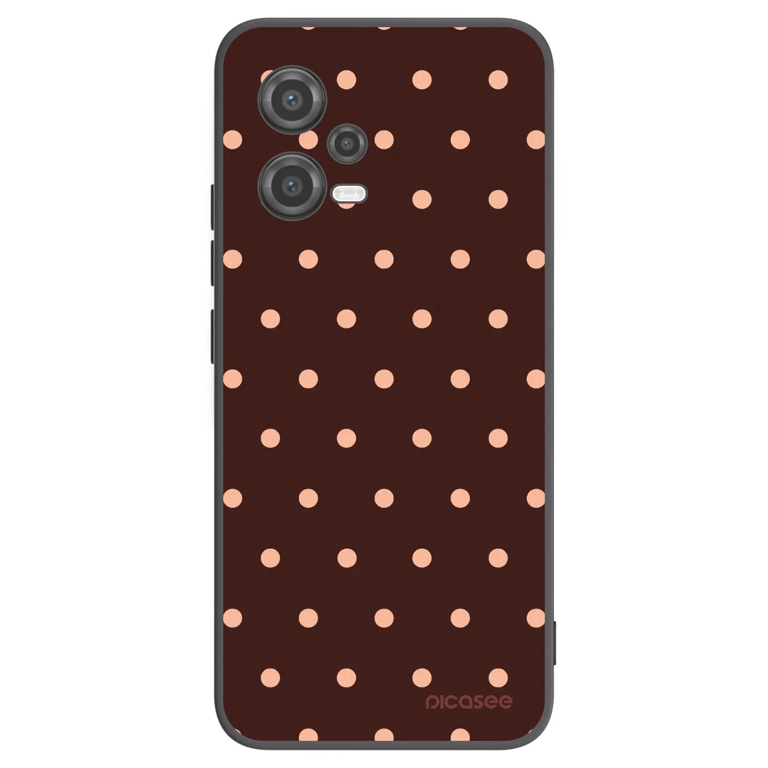 Picasee silikonový černý obal pro Xiaomi Poco X5 - Peach Dots & Chocolate