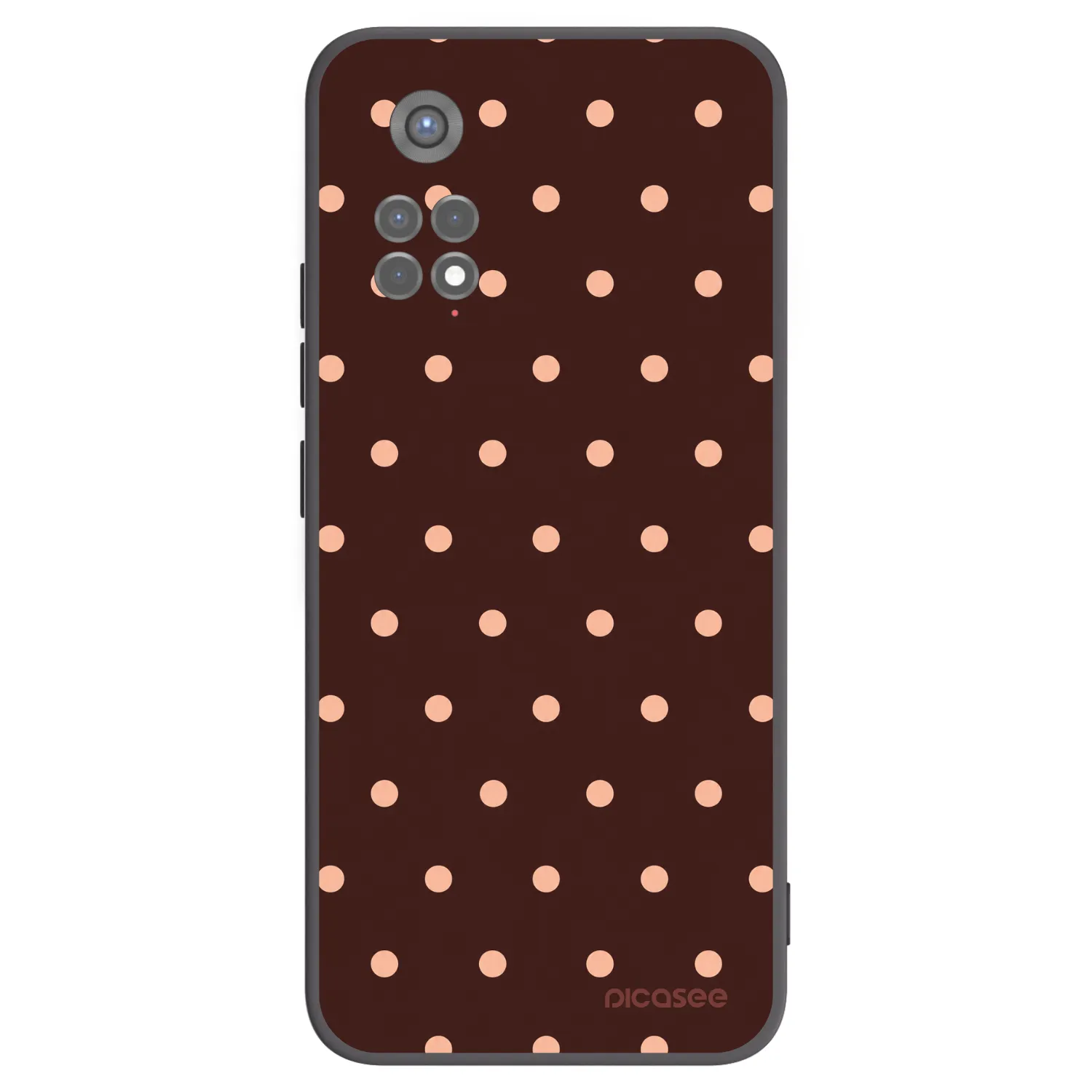 Picasee silikonový černý obal pro Xiaomi Redmi Note 11S 5G - Peach Dots & Chocolate