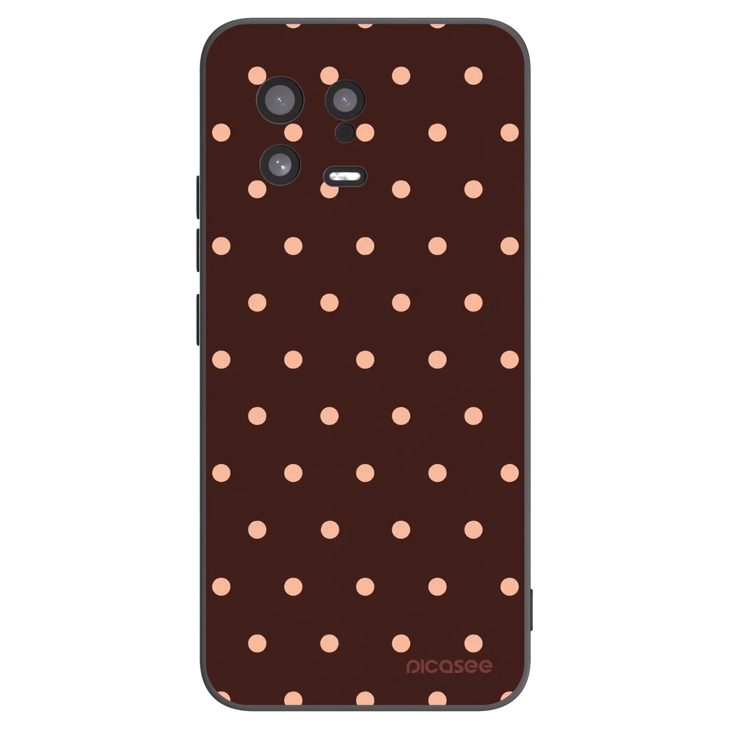Picasee silikonový černý obal pro Xiaomi 13 - Peach Dots & Chocolate
