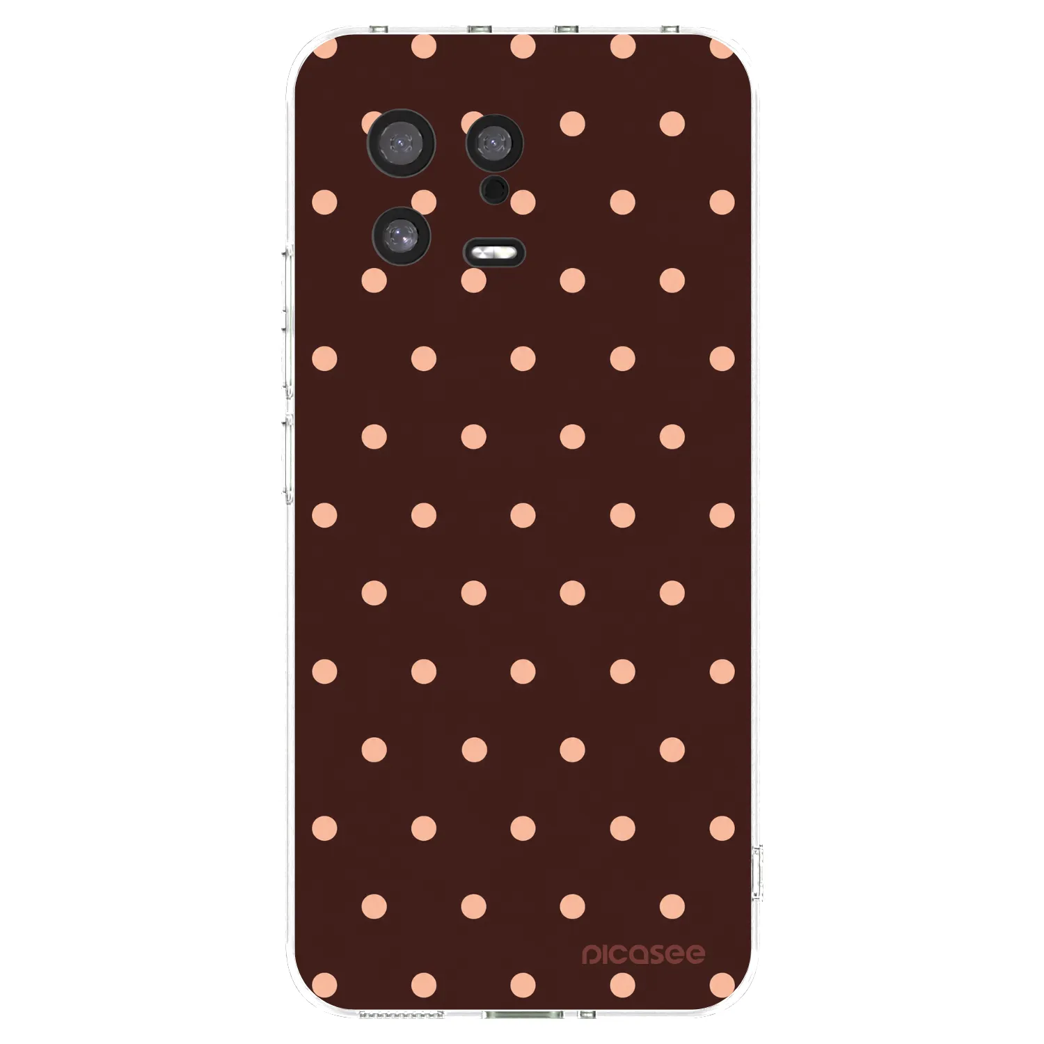 Picasee silikonový průhledný obal pro Xiaomi 13 - Peach Dots & Chocolate
