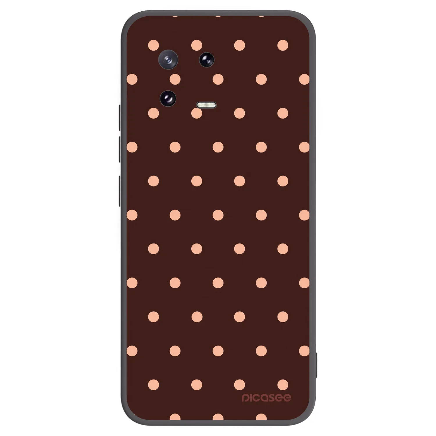 Picasee silikonový černý obal pro Xiaomi 13 Pro - Peach Dots & Chocolate