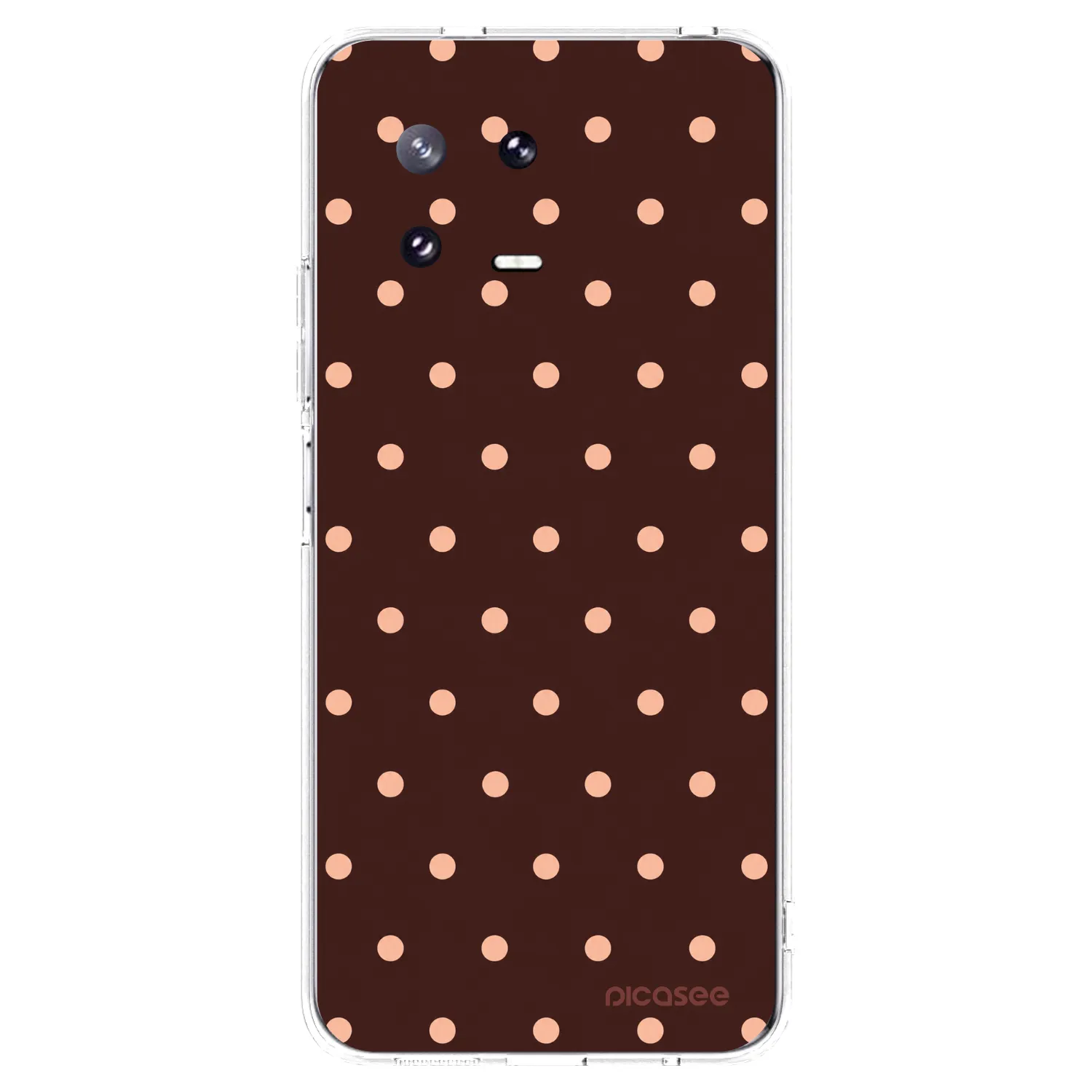 Picasee silikonový průhledný obal pro Xiaomi 13 Pro - Peach Dots & Chocolate
