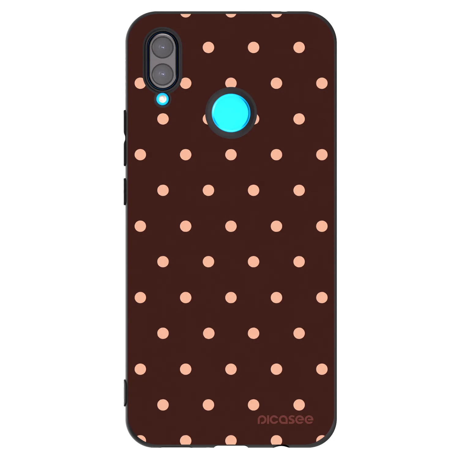 Picasee silikonový černý obal pro Huawei Nova 3 - Peach Dots & Chocolate