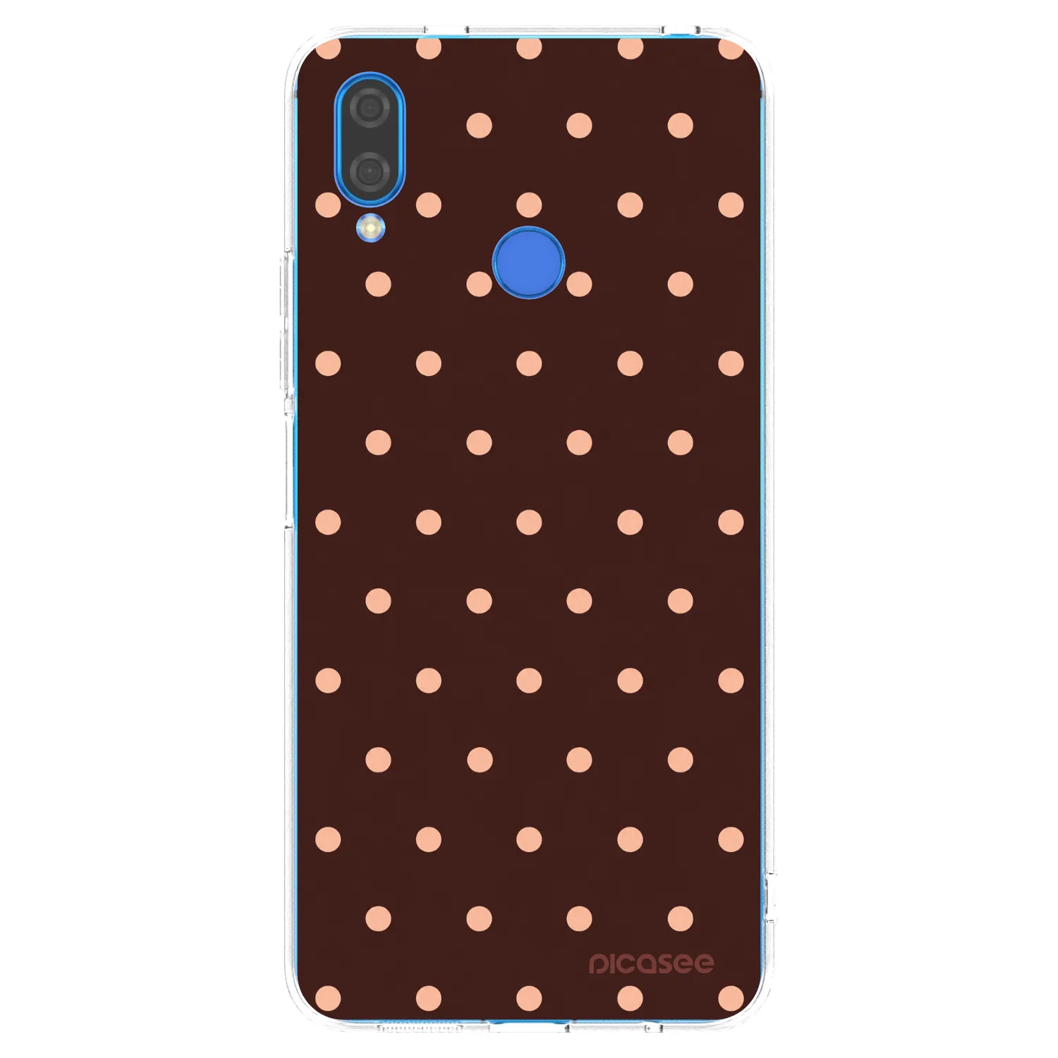 Picasee silikonový průhledný obal pro Huawei Nova 3 - Peach Dots & Chocolate