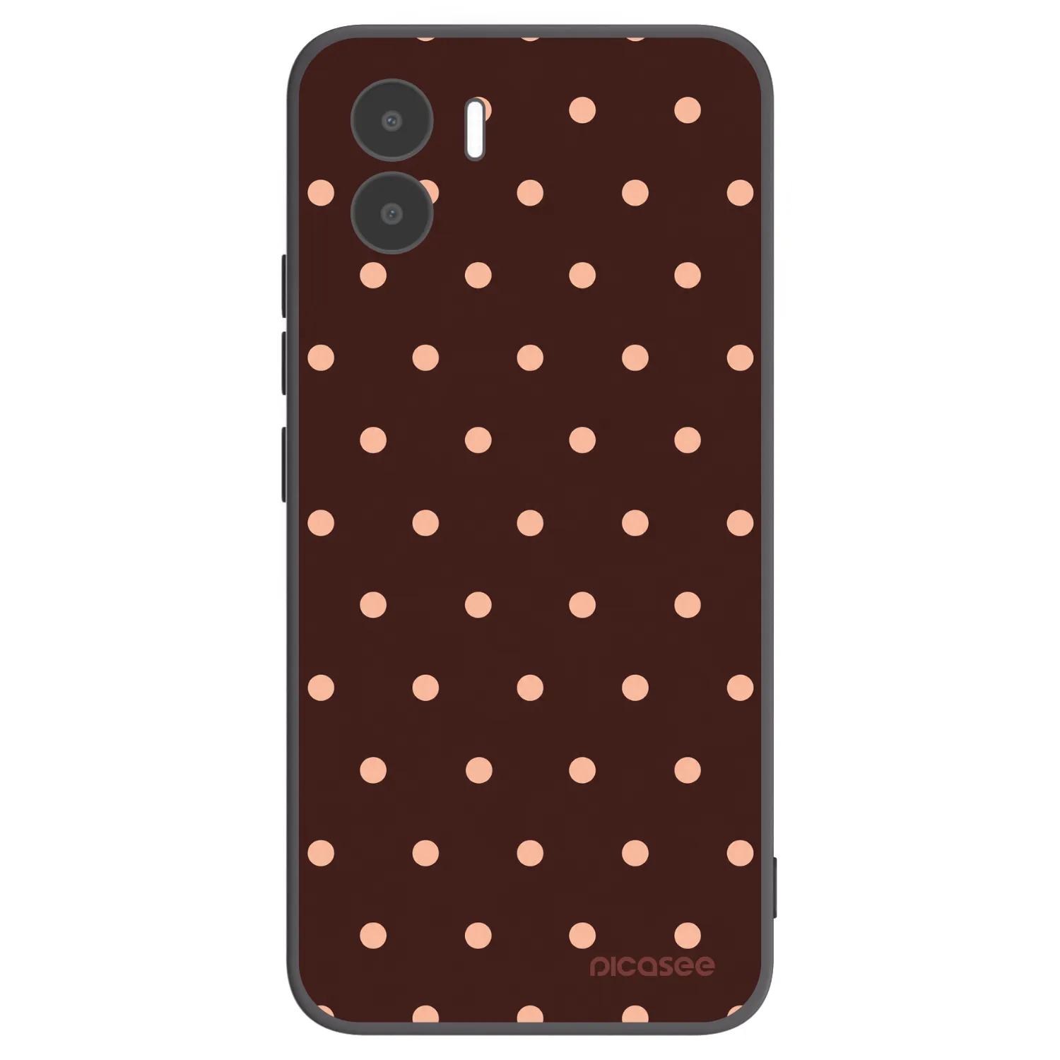 Picasee silikonový černý obal pro Xiaomi Redmi A2 - Peach Dots & Chocolate